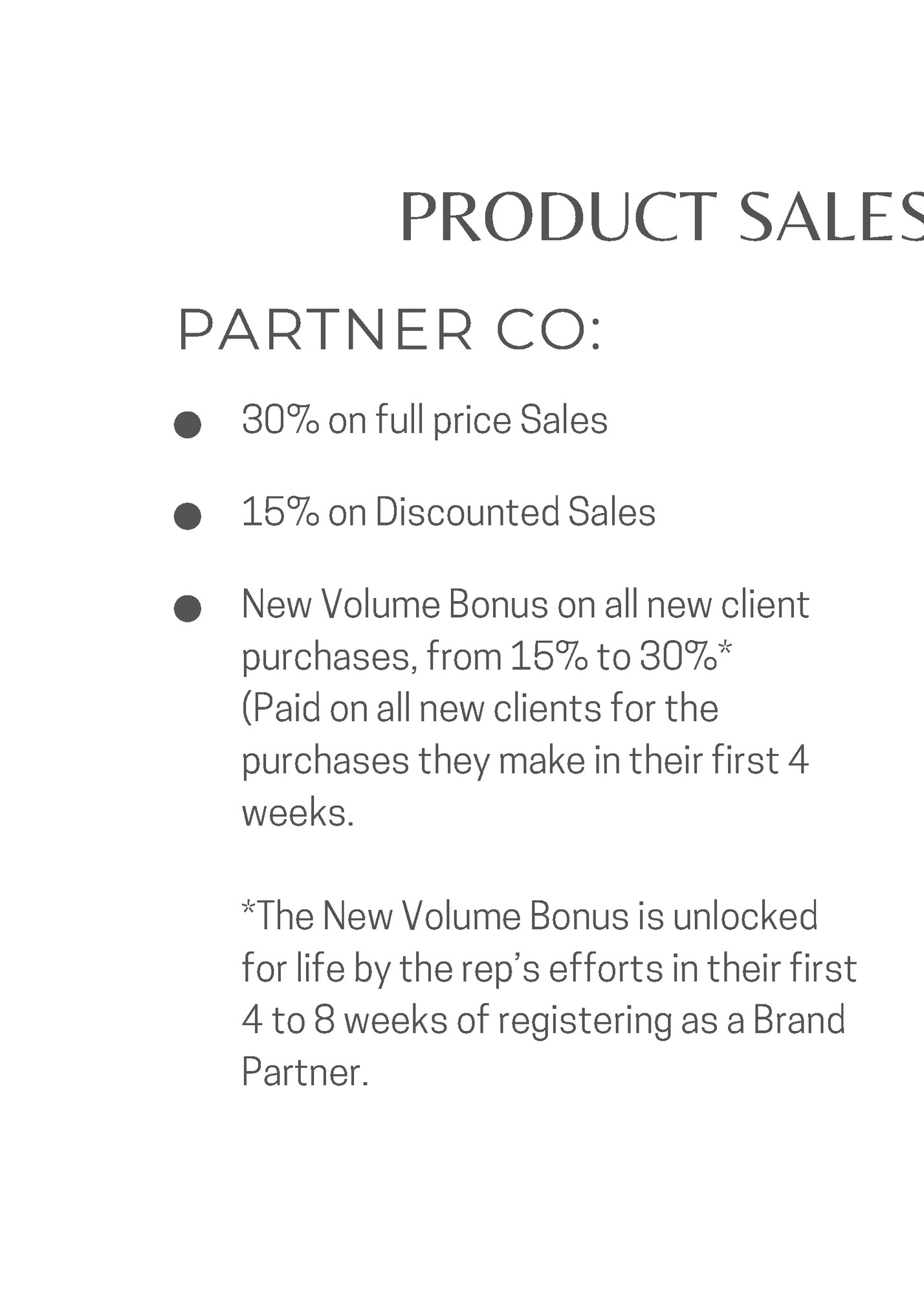 PRODUCT SALES COMMISSIONS PRODUCT SALES COMMISSIONS