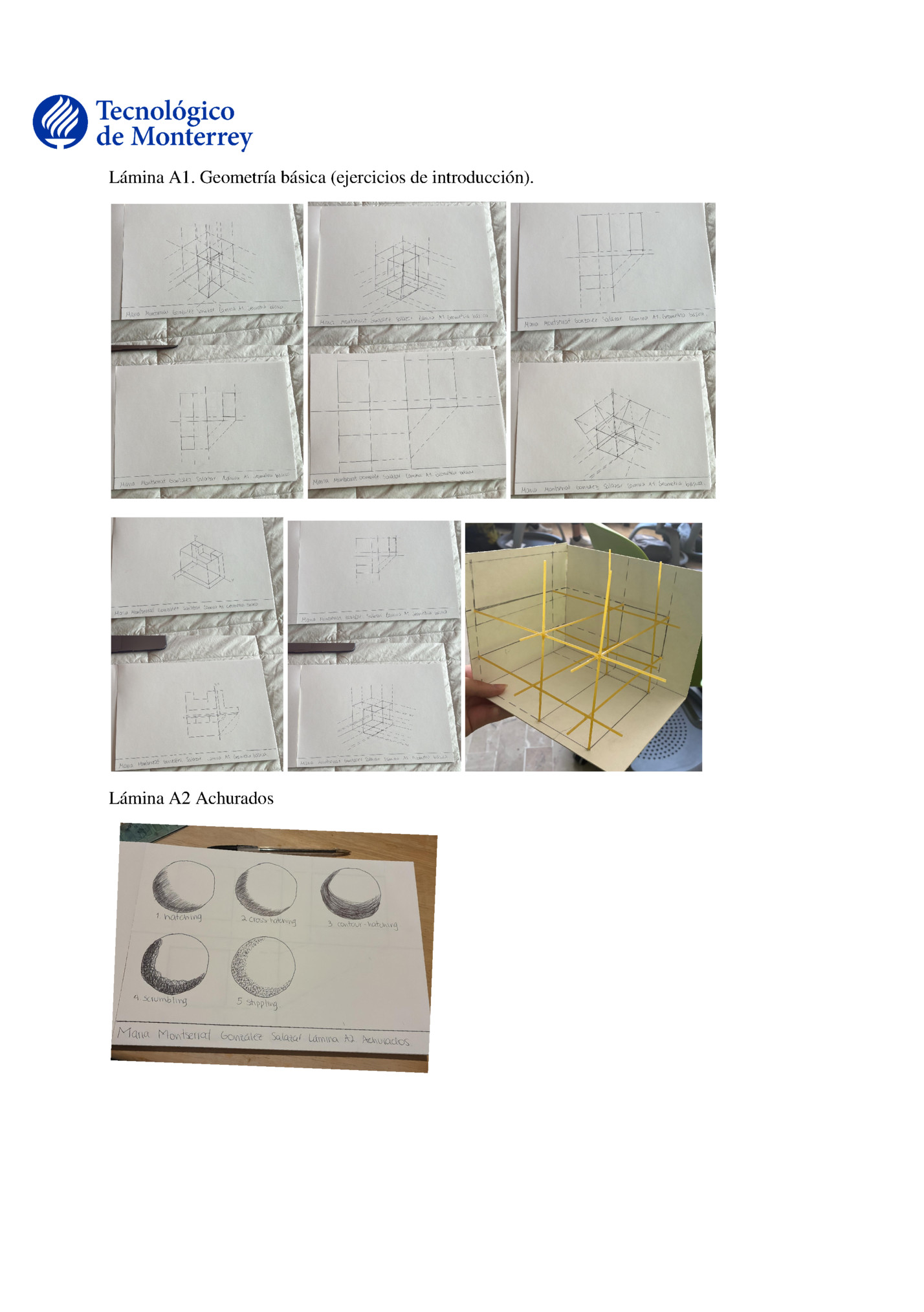 Lámina A1. Geometría básica (ejercicios de introducción).