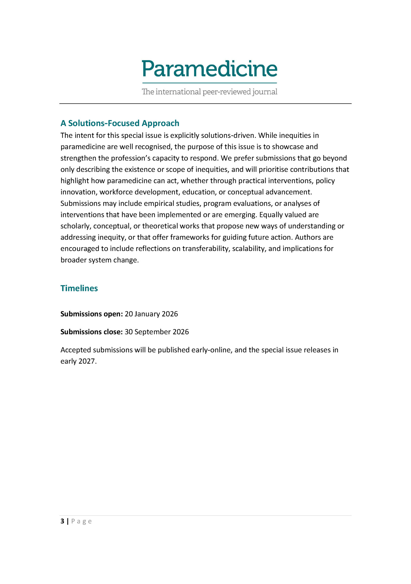 A Solutions‑Focused Approach