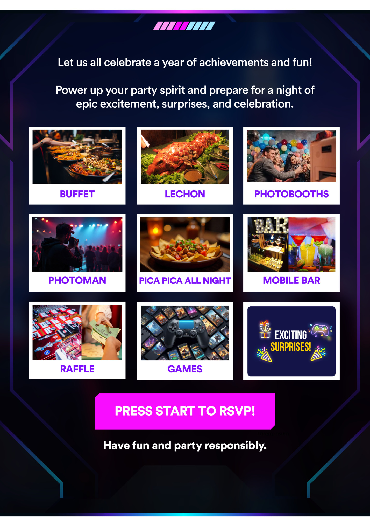 Let us all celebrate a year of achievements and fun! Let us all celebrate a year of achievements and fun!