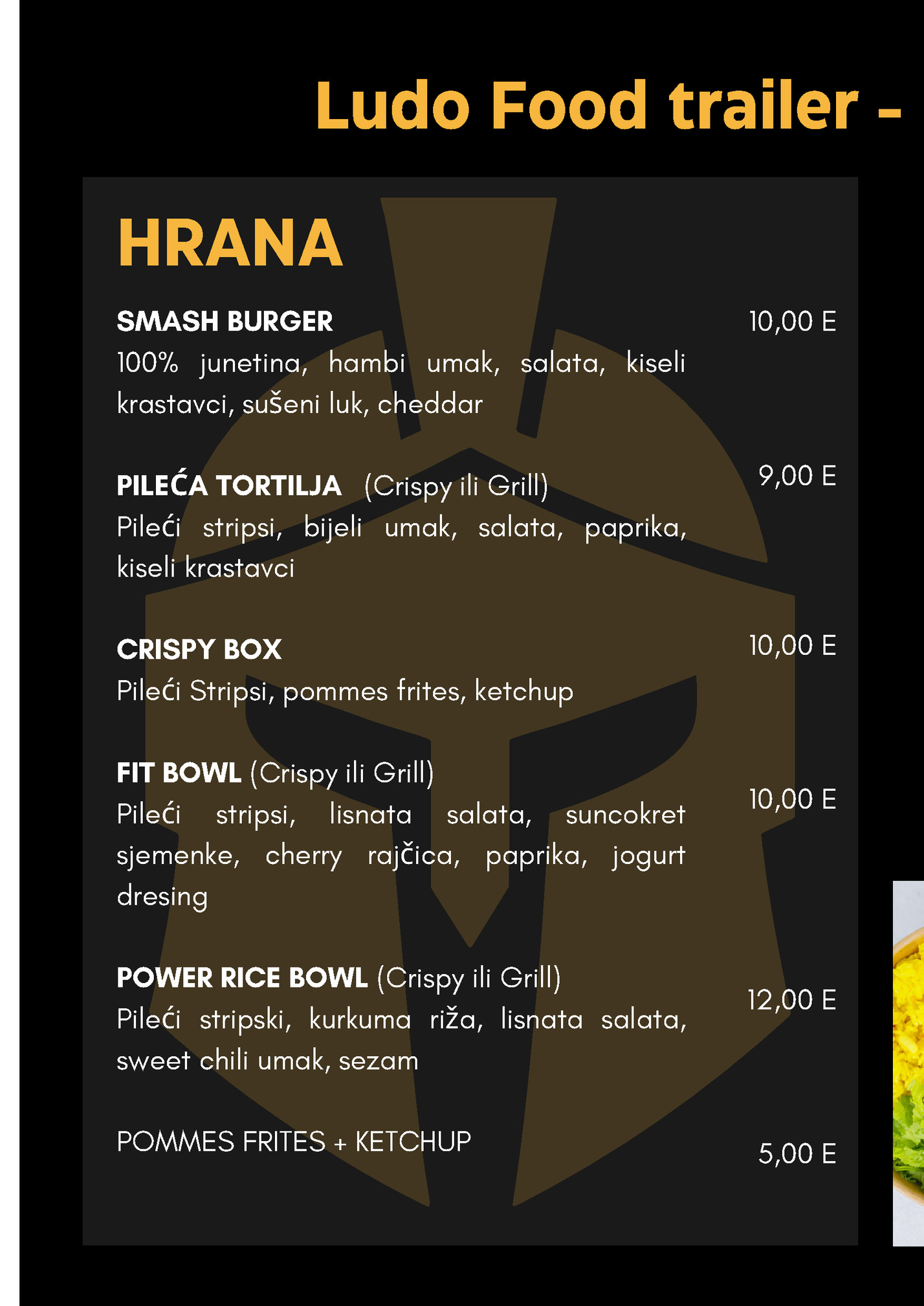 Ludo Food trailer - Beast Mode Menu