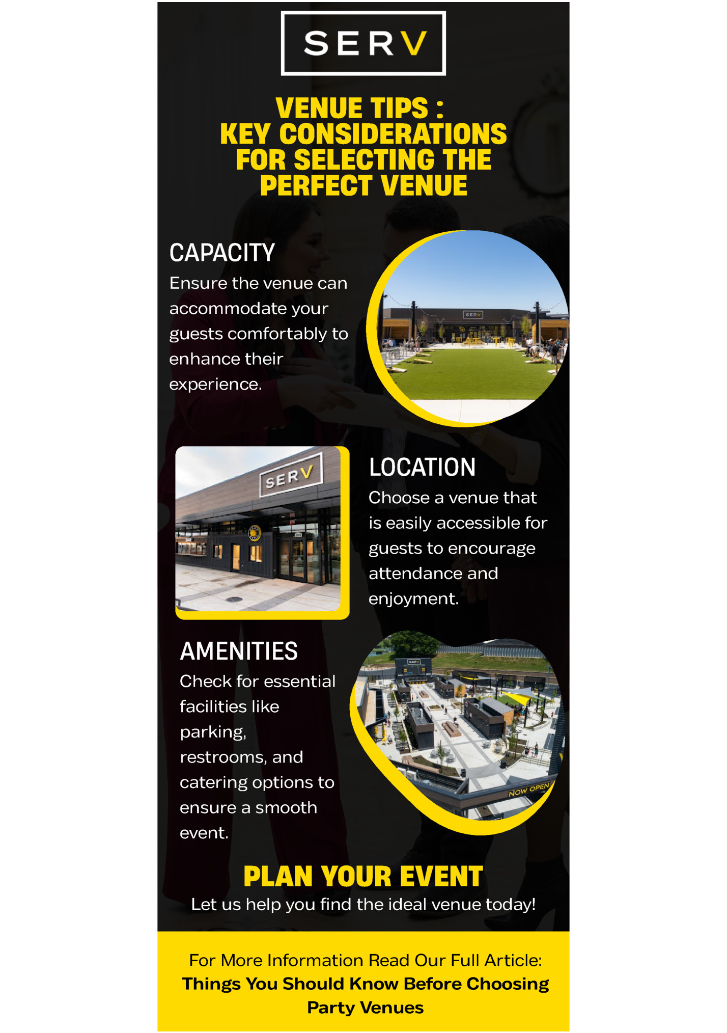 VENUE TIPS : VENUE TIPS :