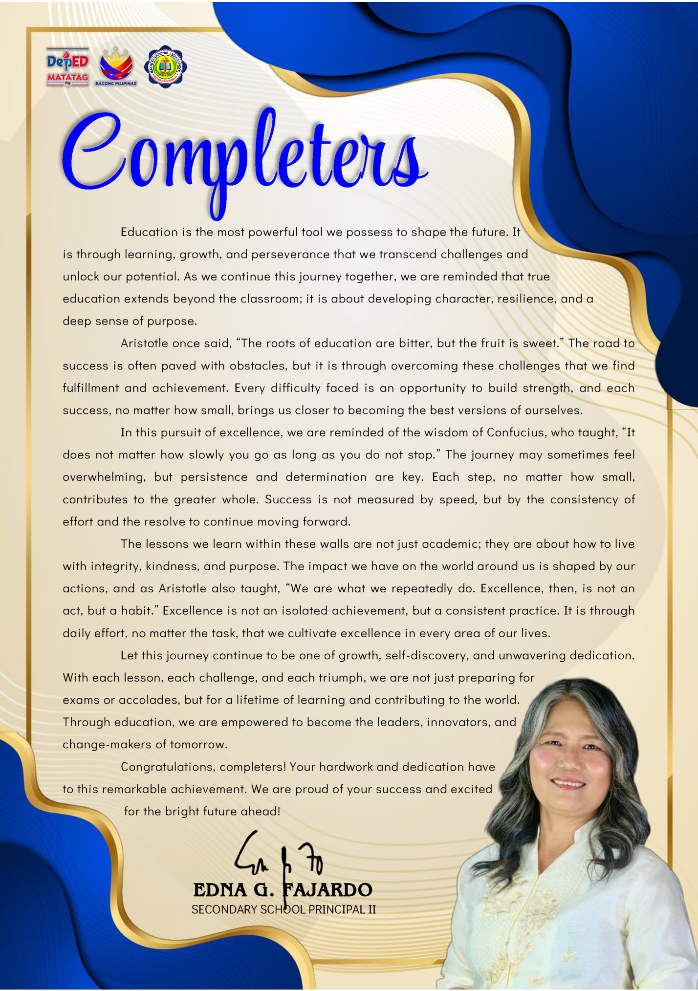 Education is the most powerful tool we possess to shape the future. It