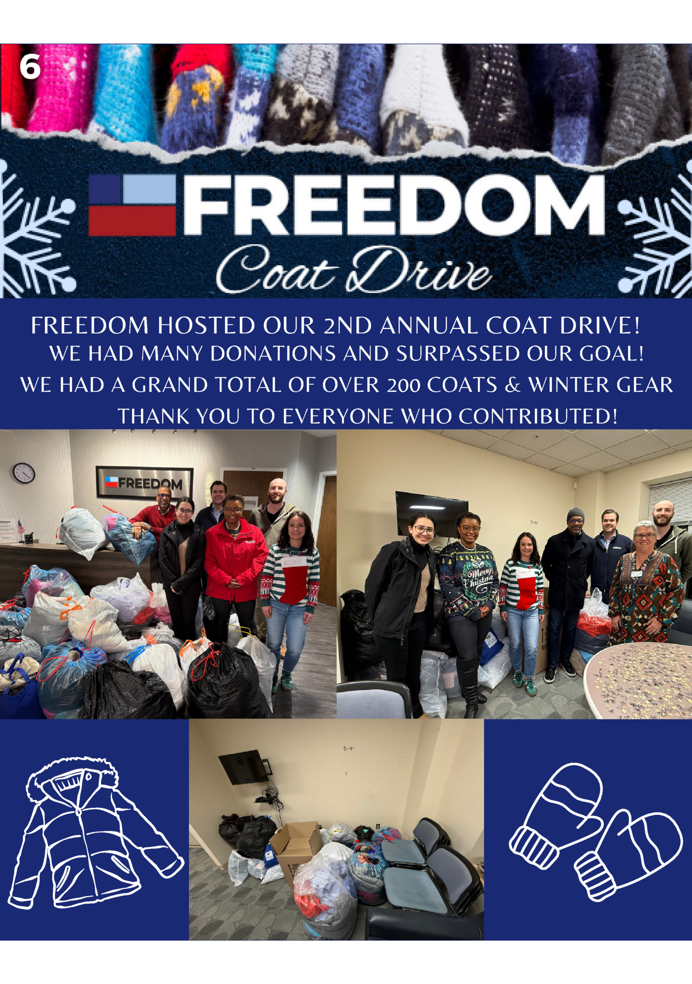 FREEDOM HOSTED OUR 2ND ANNUAL COAT DRIVE!