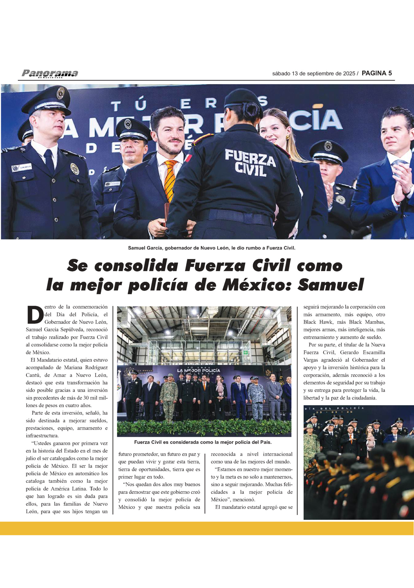 sábado 13 de septiembre de 2025 / PAGINA 5