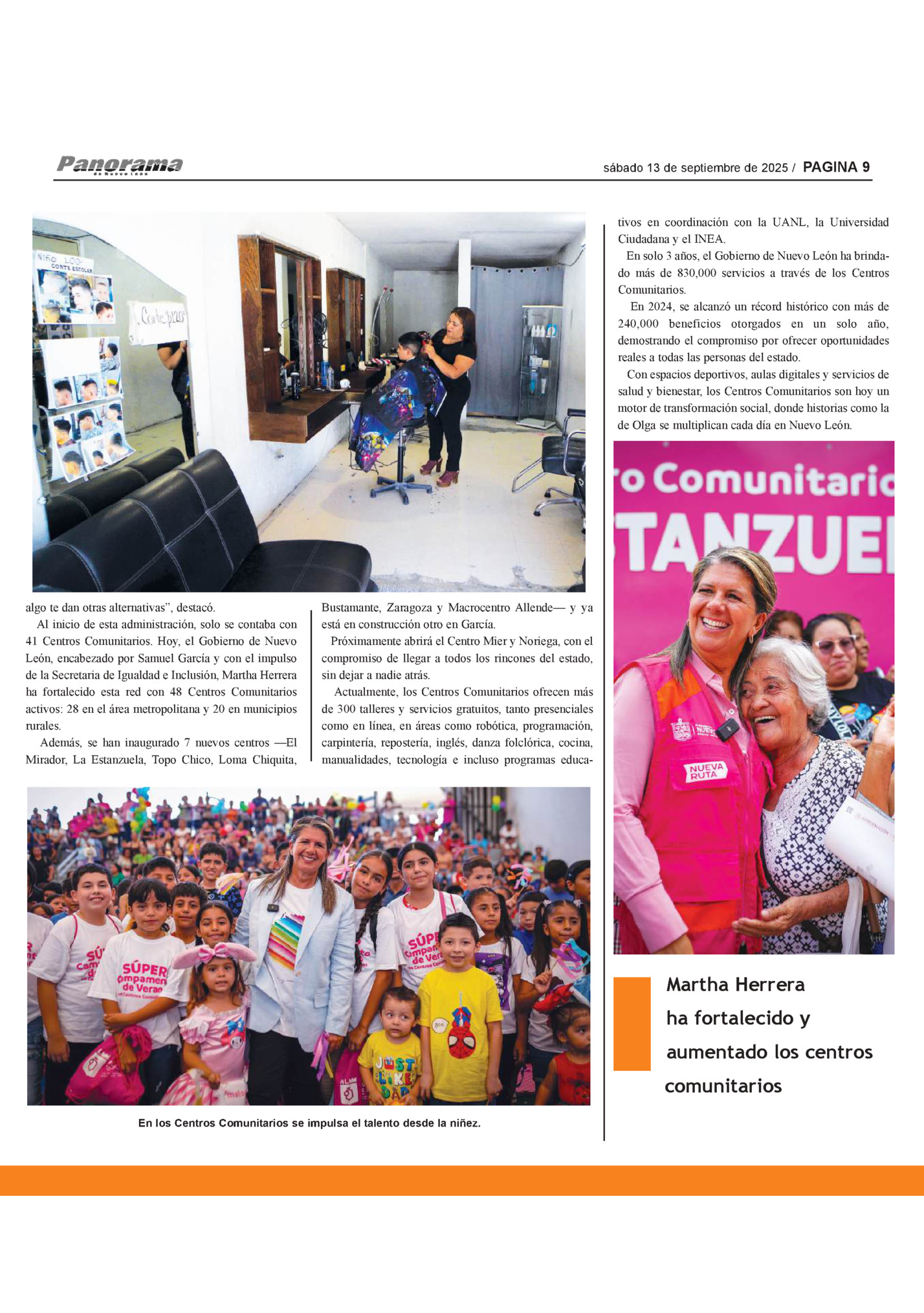 sábado 13 de septiembre de 2025 / PAGINA 9