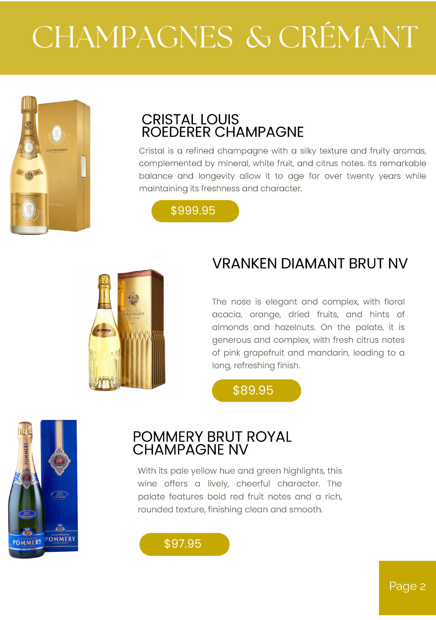 CHAMPAGNES & CRÉMANT