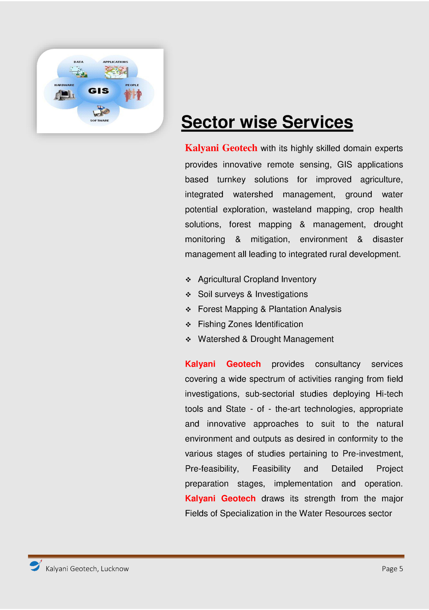 Sector wise Services