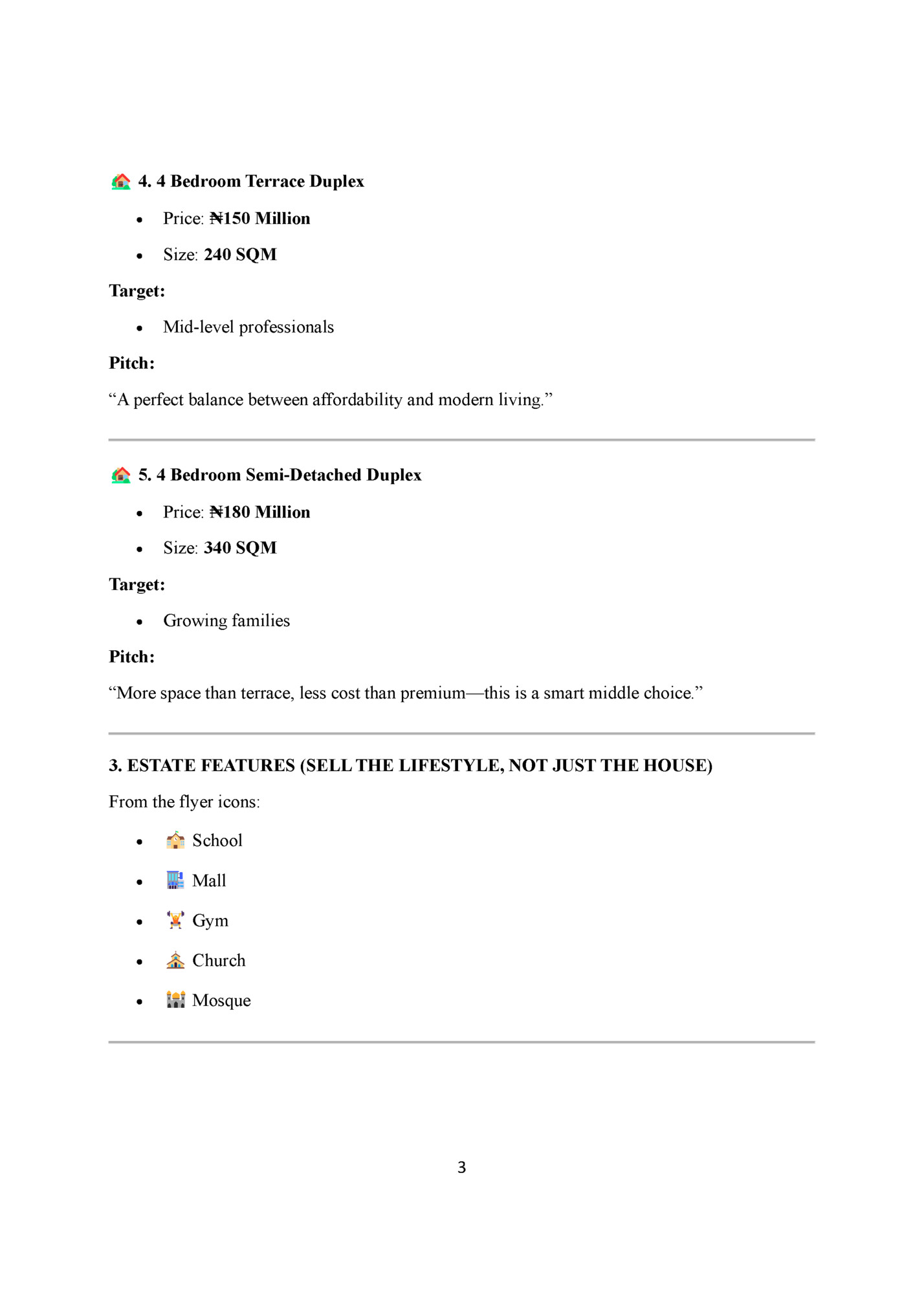 4. 4 Bedroom Terrace Duplex