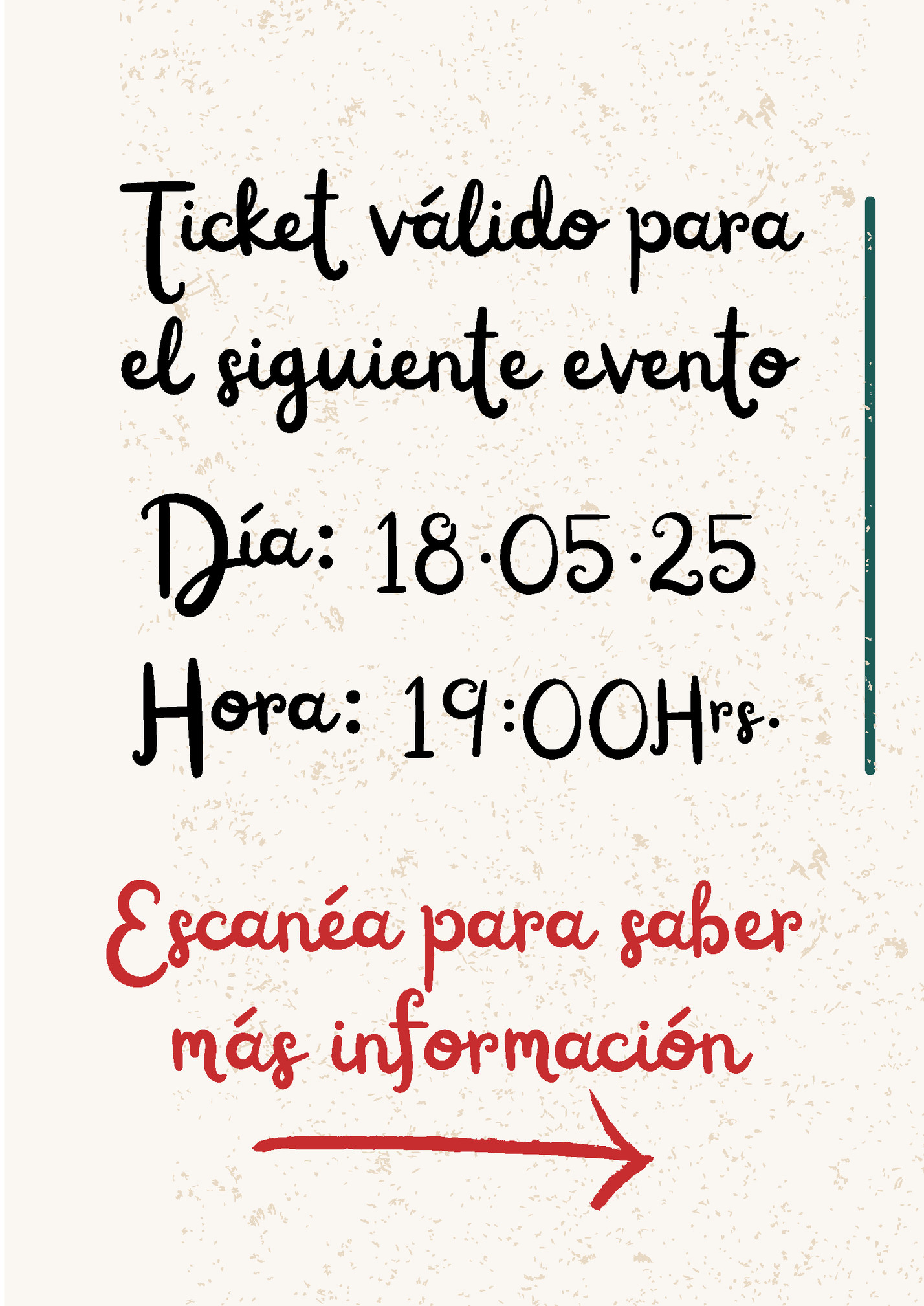 Ticket válido para