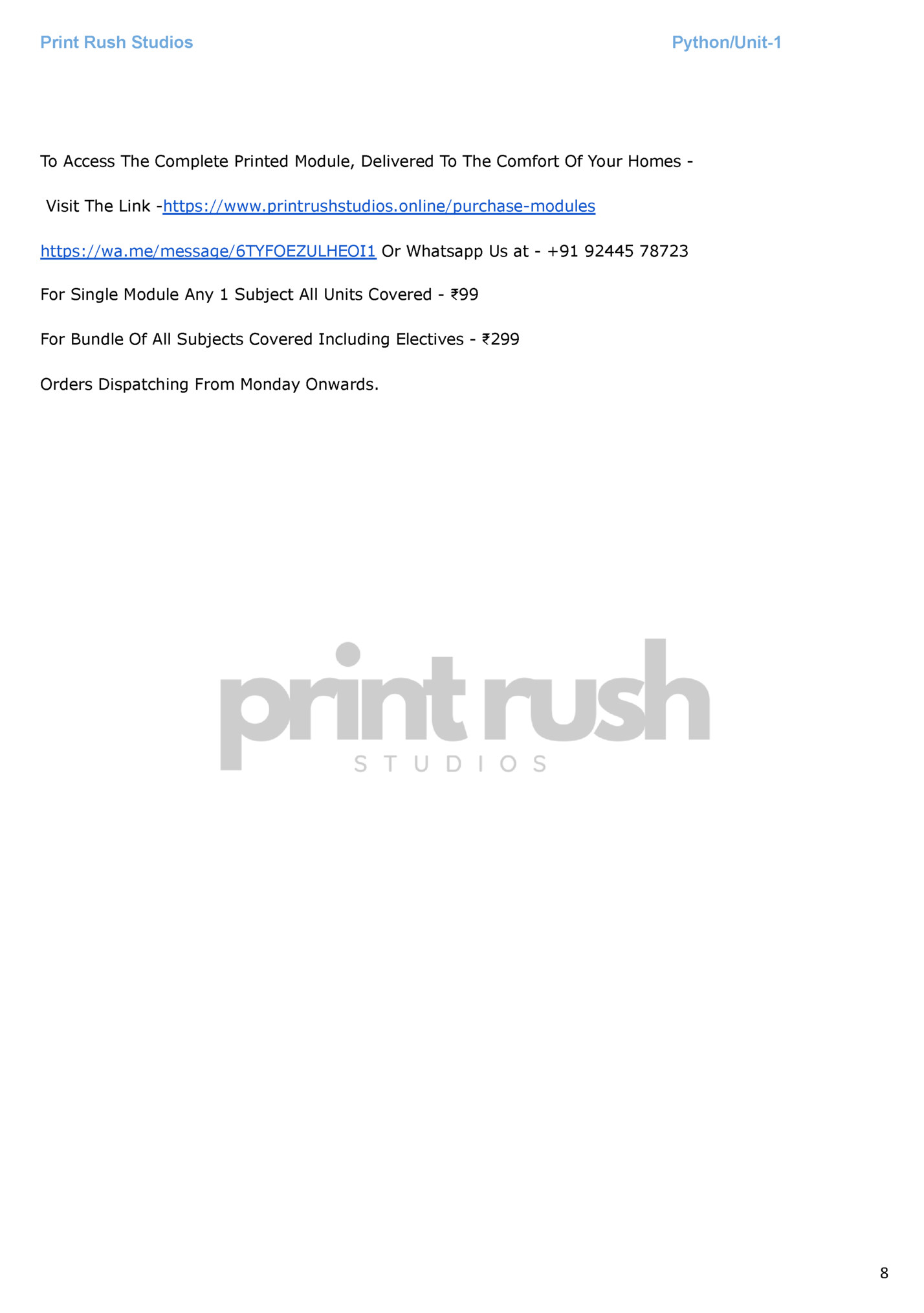 Print Rush Studios