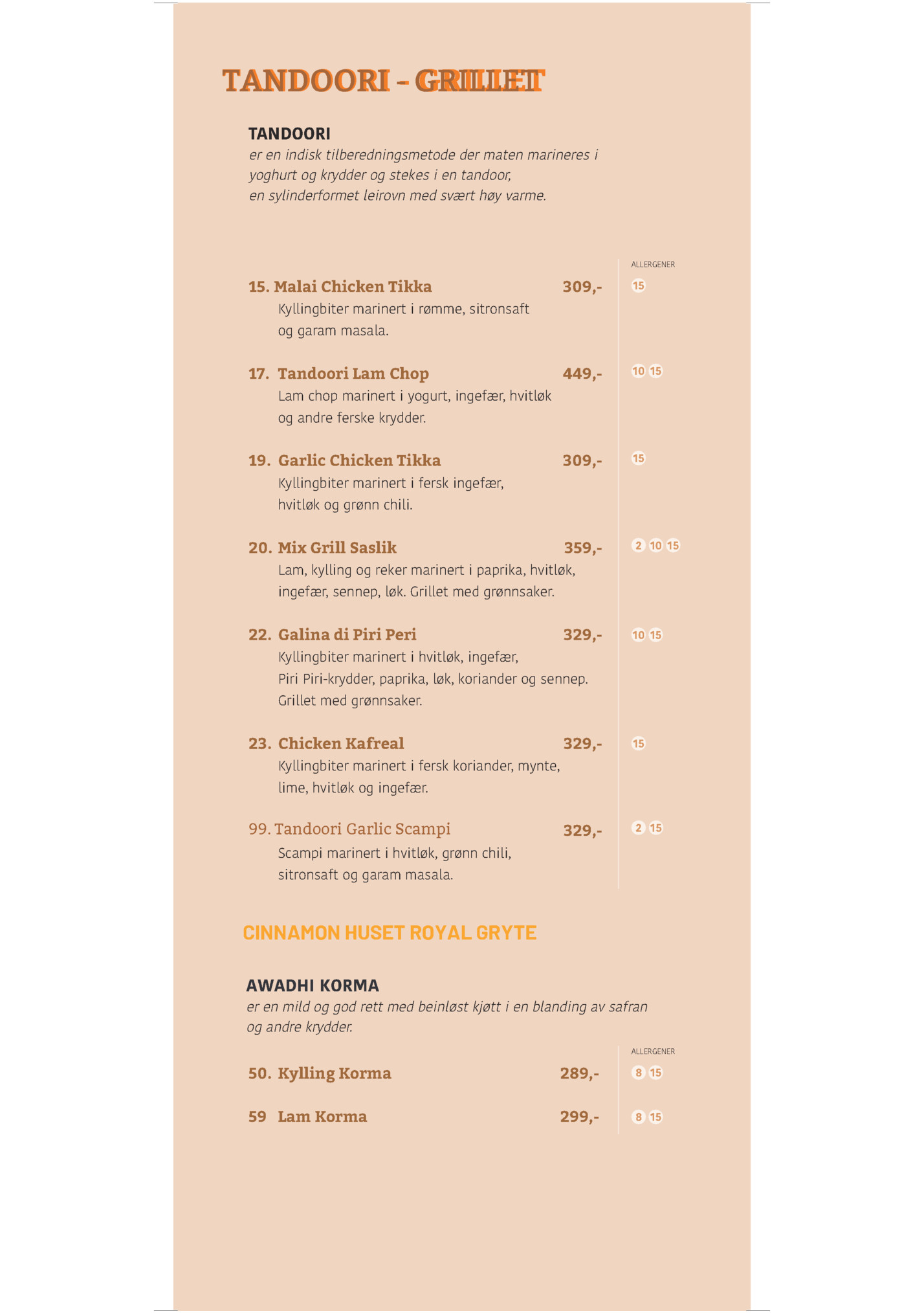 TANDOORI - GRILLET TANDOORI - GRILLET