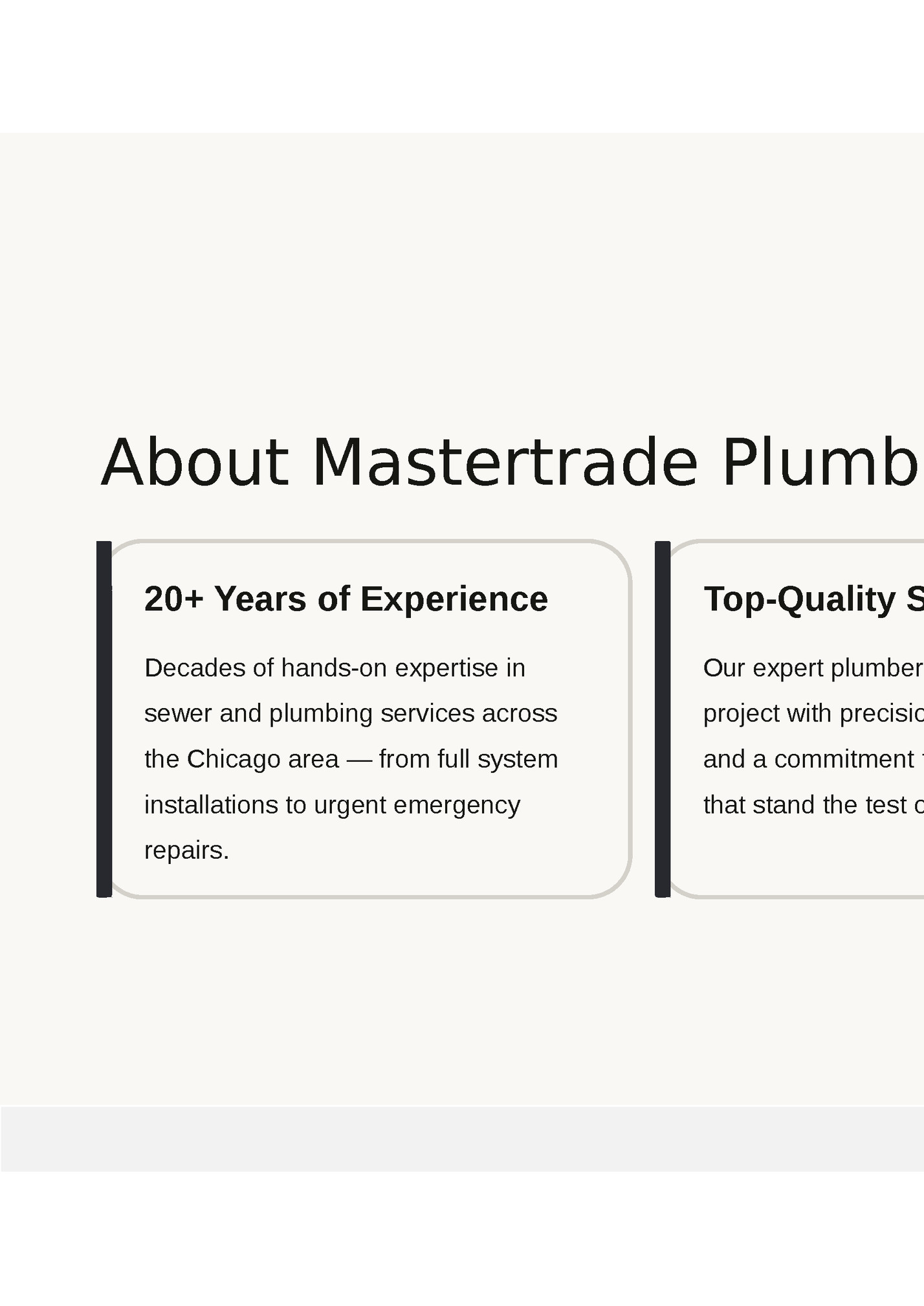About Mastertrade Plumbing About Mastertrade Plumbing