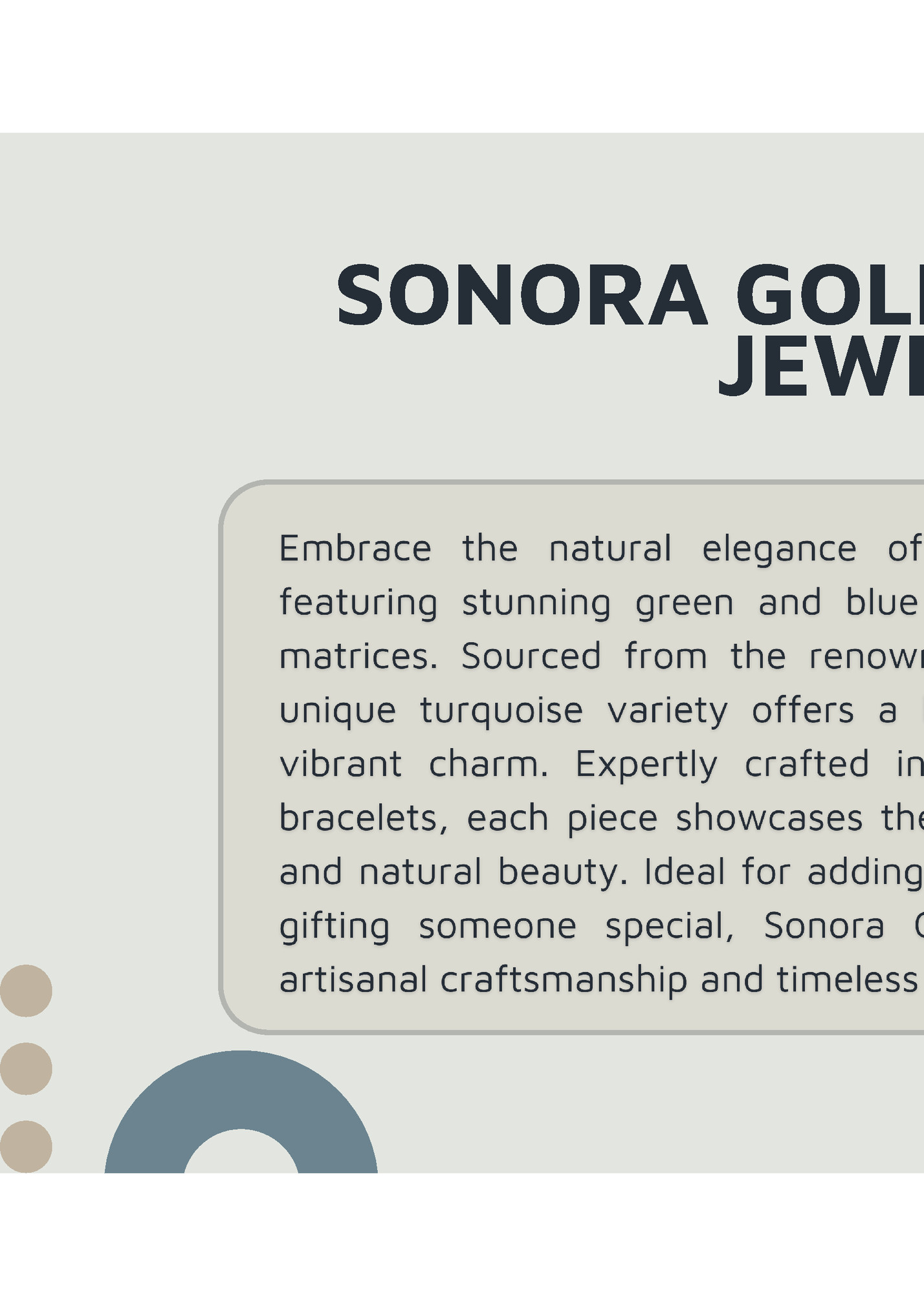 SONORA GOLD TURQUOISE