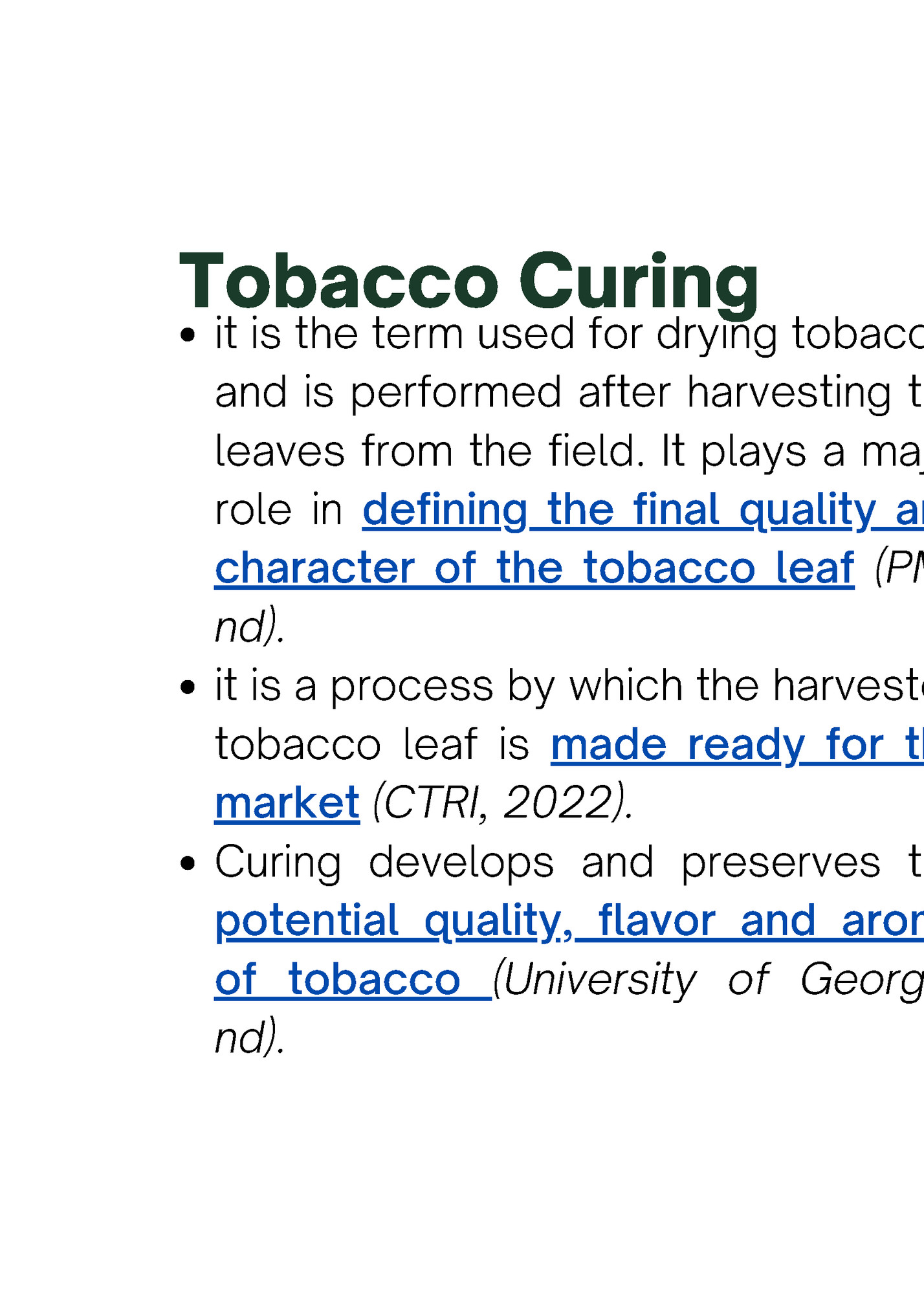 Tobacco Curing