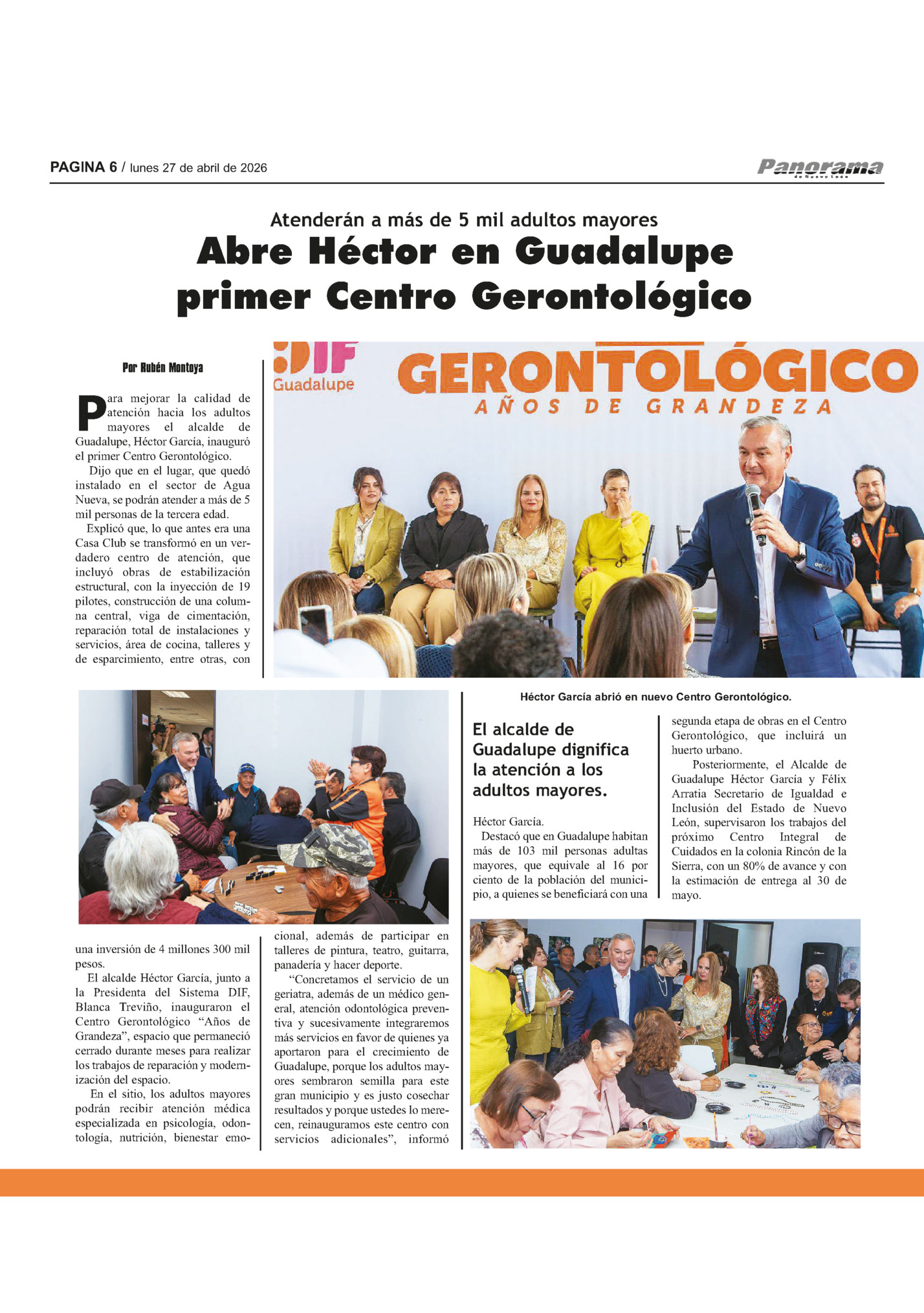 PAGINA 6 / lunes 27 de abril de 2026