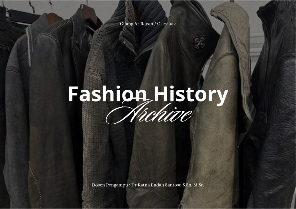 History of Fashion by Gilang Ar Rayan
