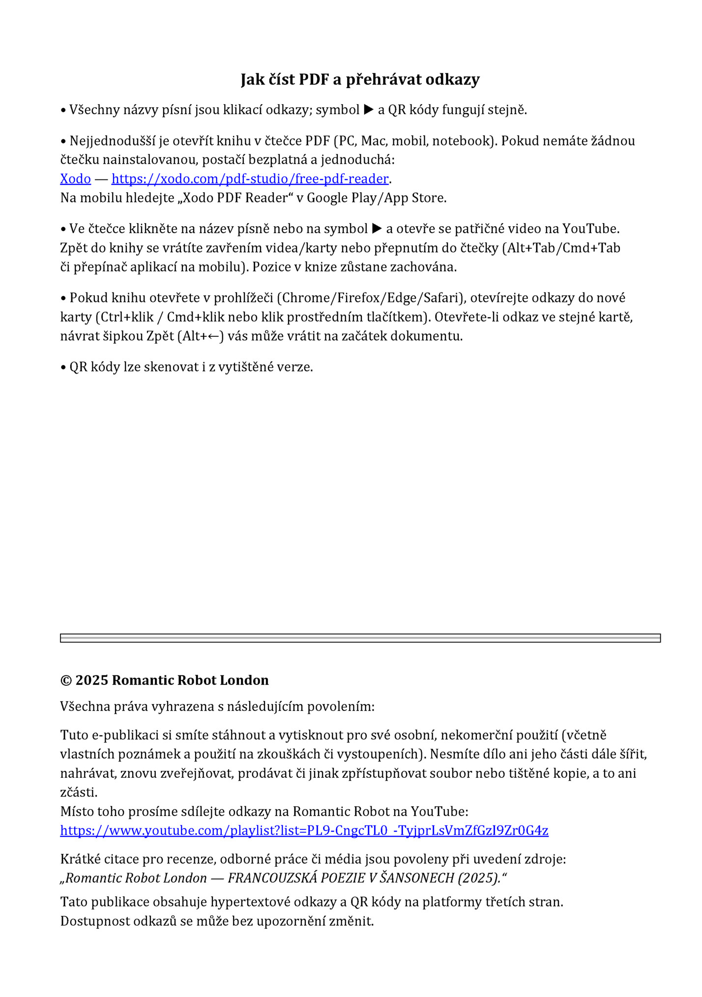 Jak číst PDF a přehrávat odkazy