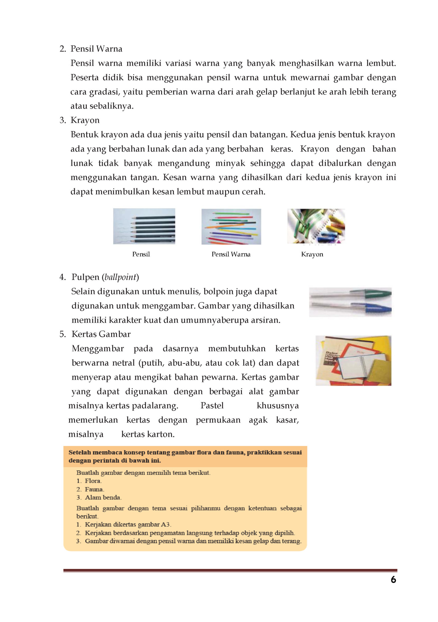 2. Pensil Warna