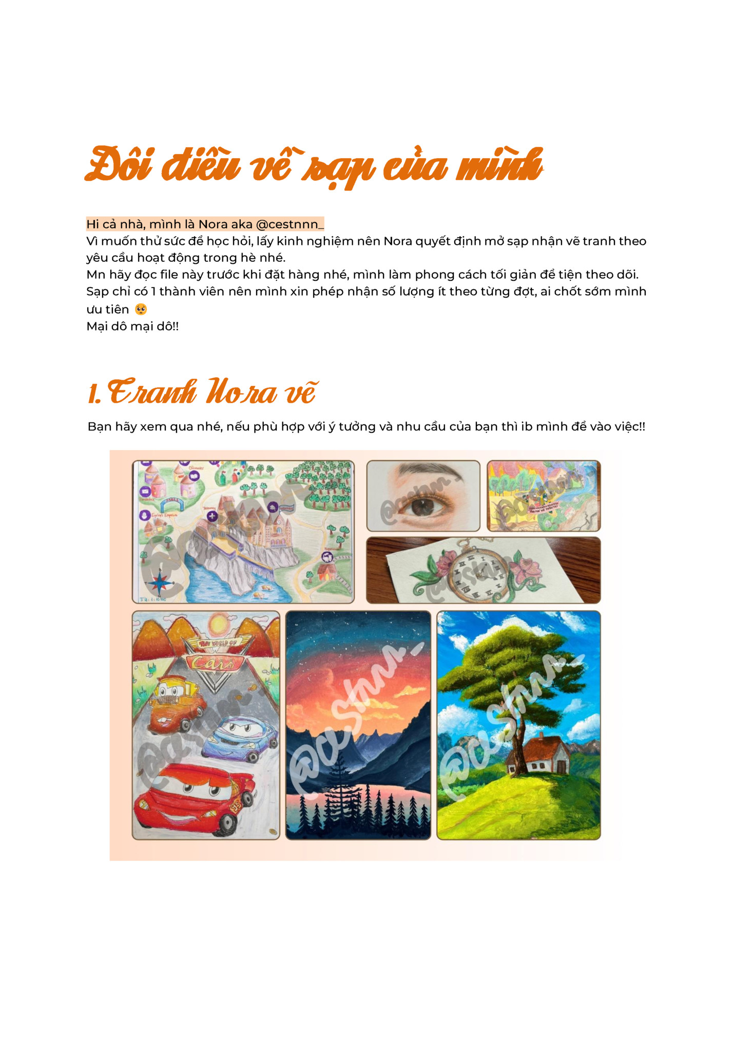 Đôi điều về sạp của mình