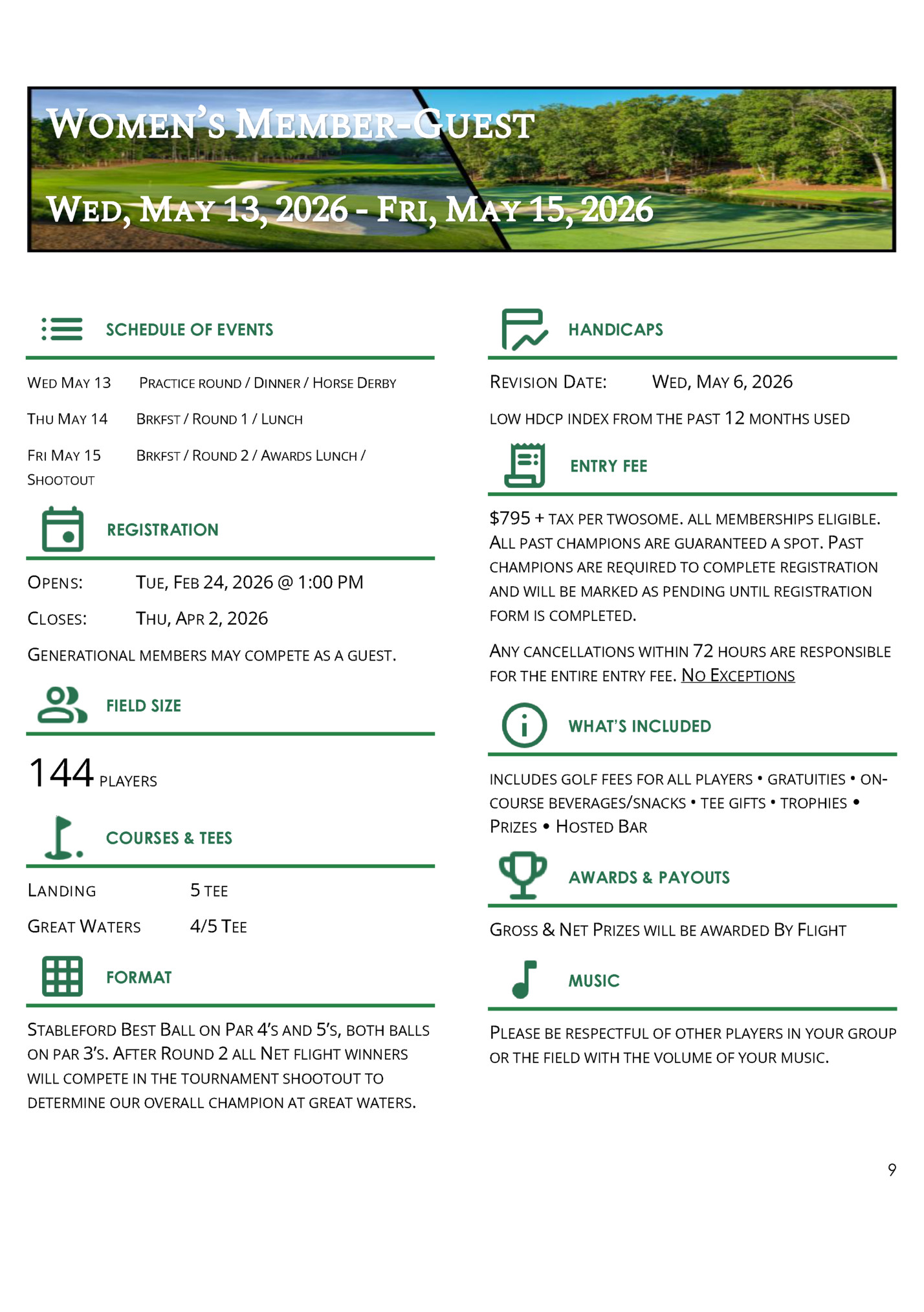 SCHEDULE OF EVENTS SCHEDULE OF EVENTS