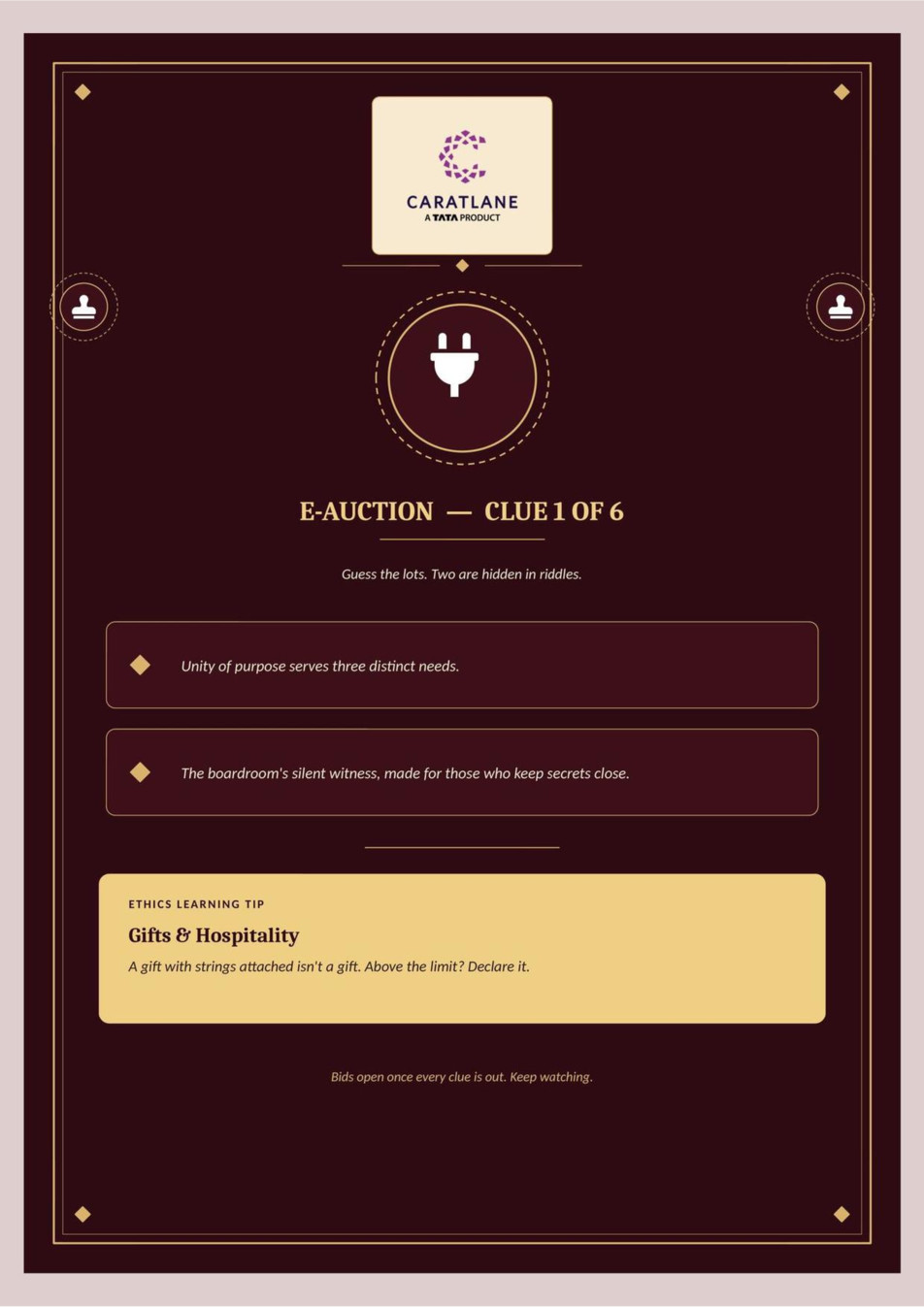 E-Auction Clues
