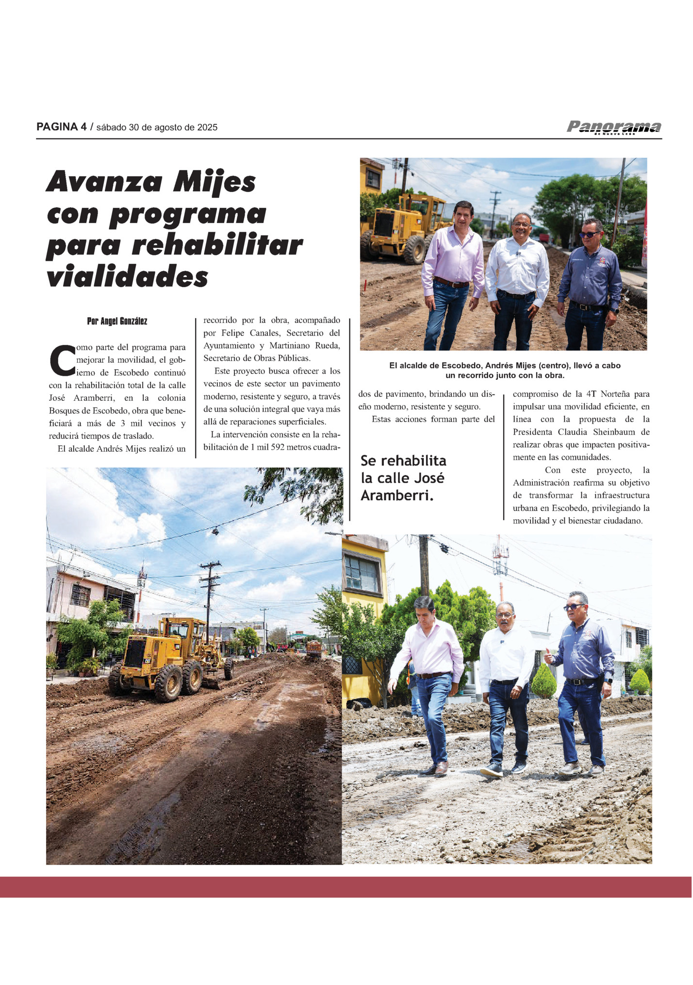 PAGINA 4 / sábado 30 de agosto de 2025 PAGINA 4 / sábado 30 de agosto de 2025