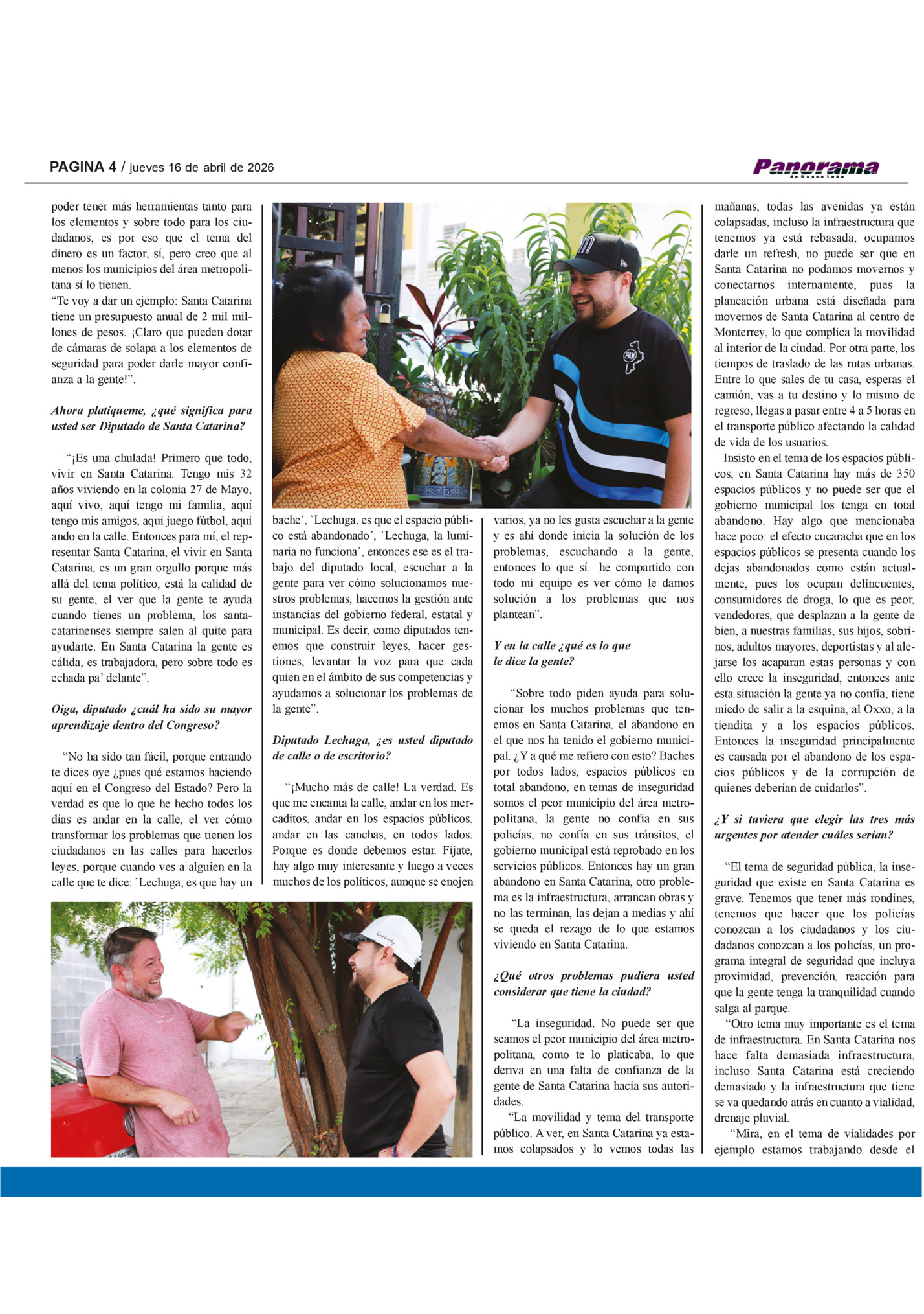 PAGINA 4 / jueves 16 de abril de 2026