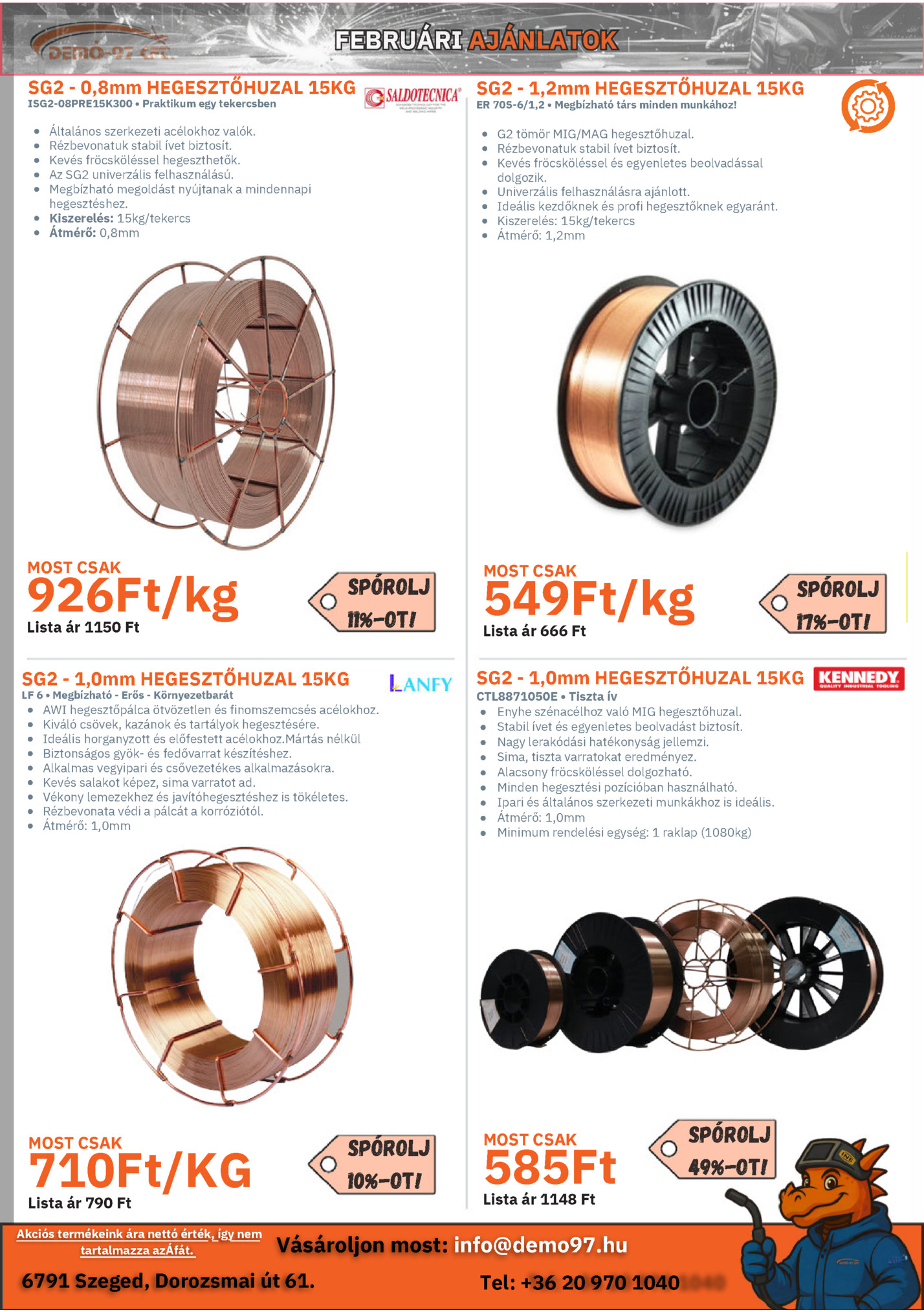 FEBRUÁRI AJÁNLATOK