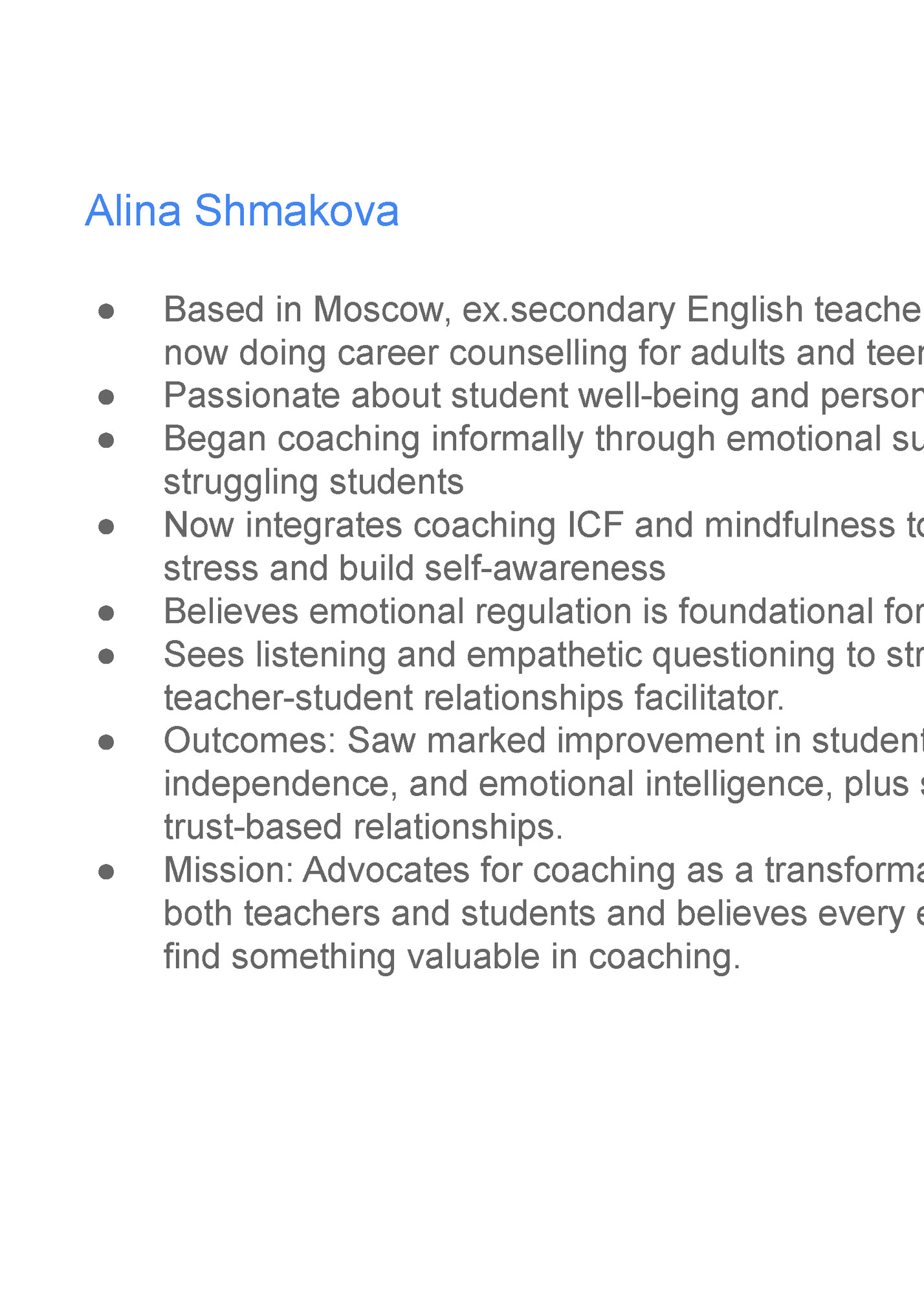 Alina Shmakova Alina Shmakova