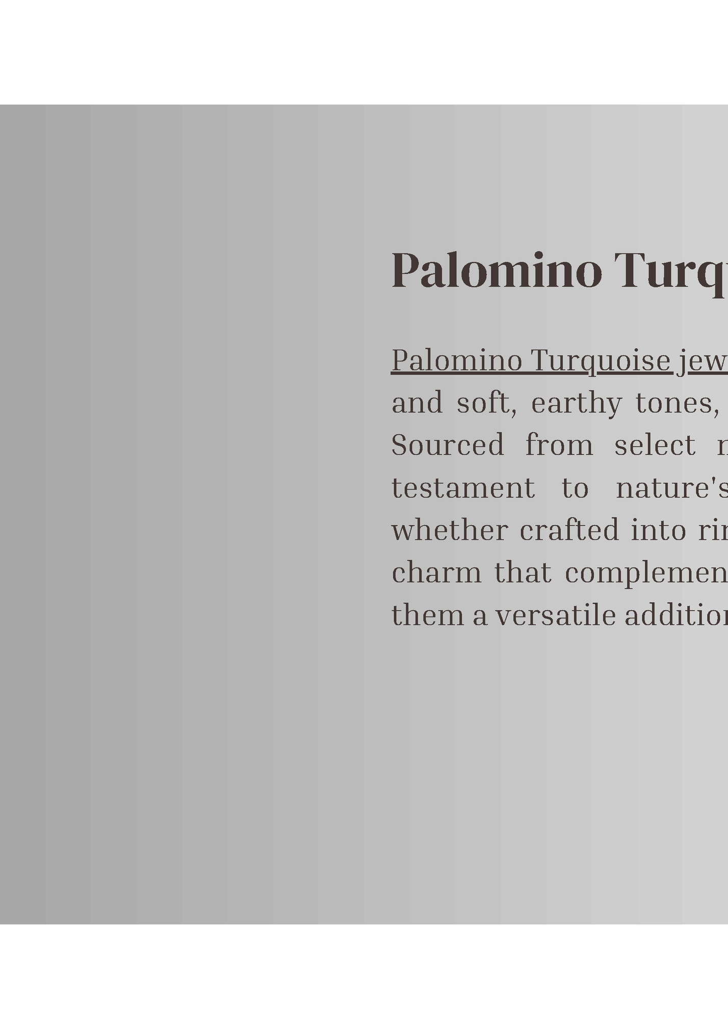 Palomino Turquoise Jewelry