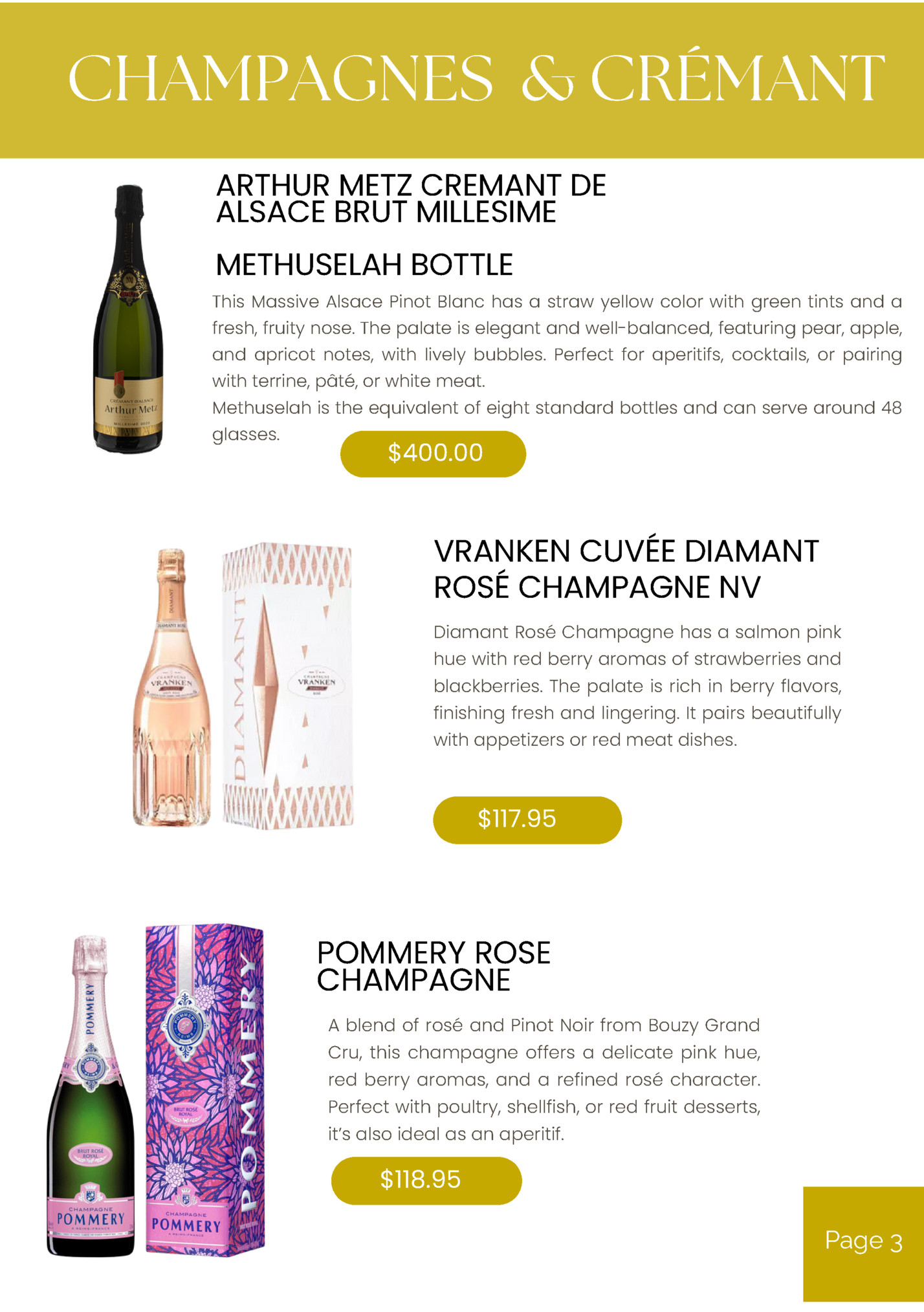 CHAMPAGNES & CRÉMANT