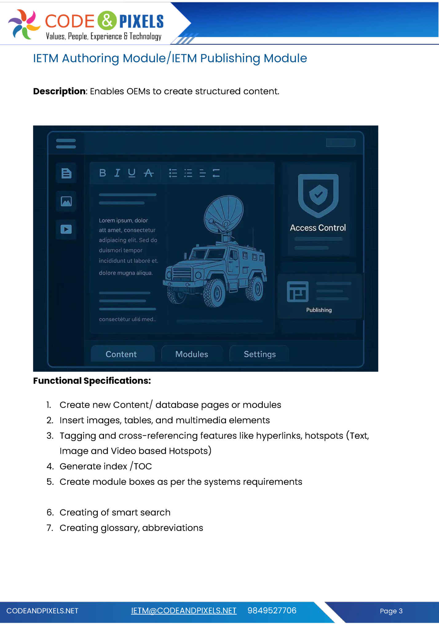 IETM Authoring Module/IETM Publishing Module IETM Authoring Module/IETM Publishing Module