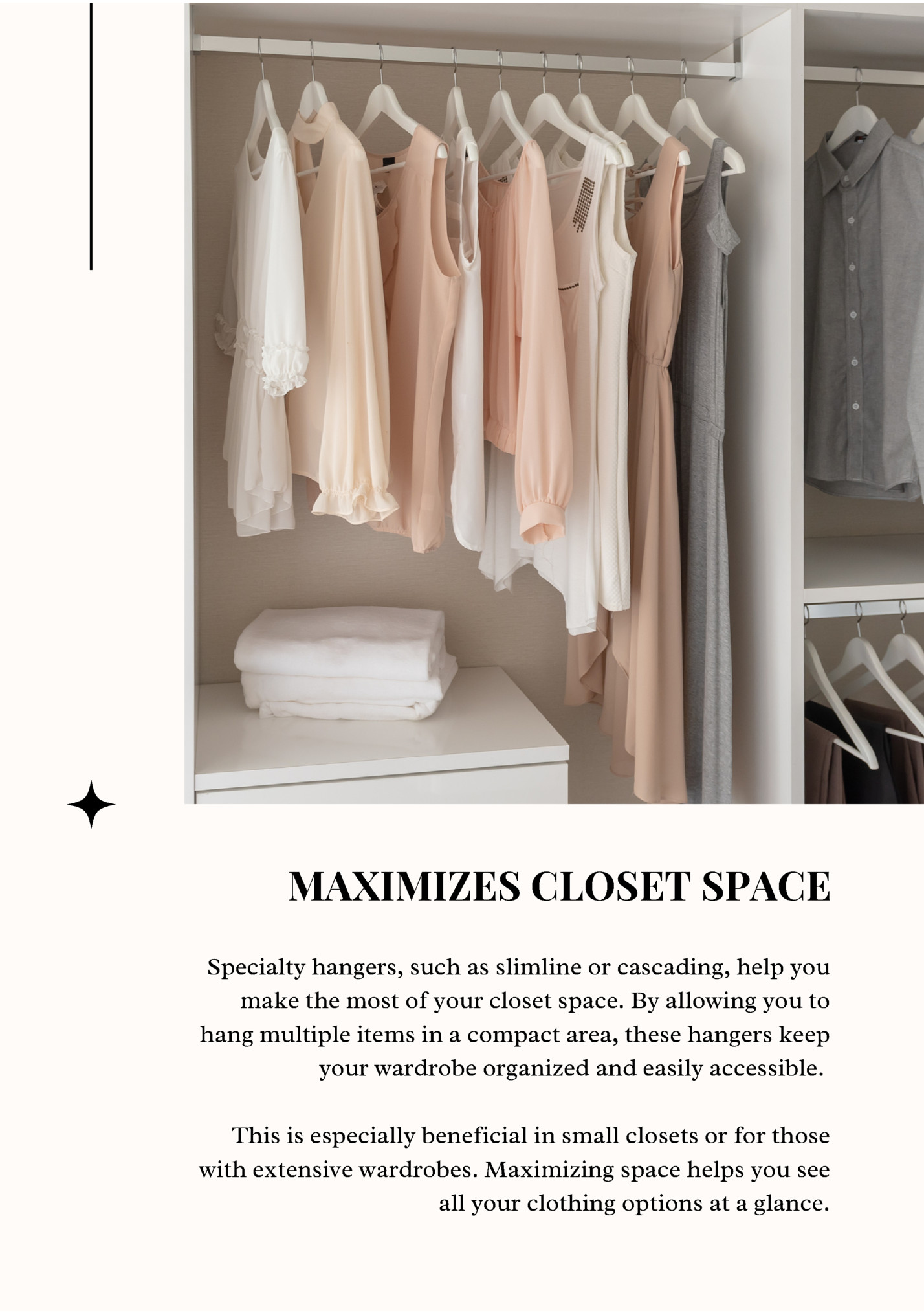 MAXIMIZES CLOSET SPACE