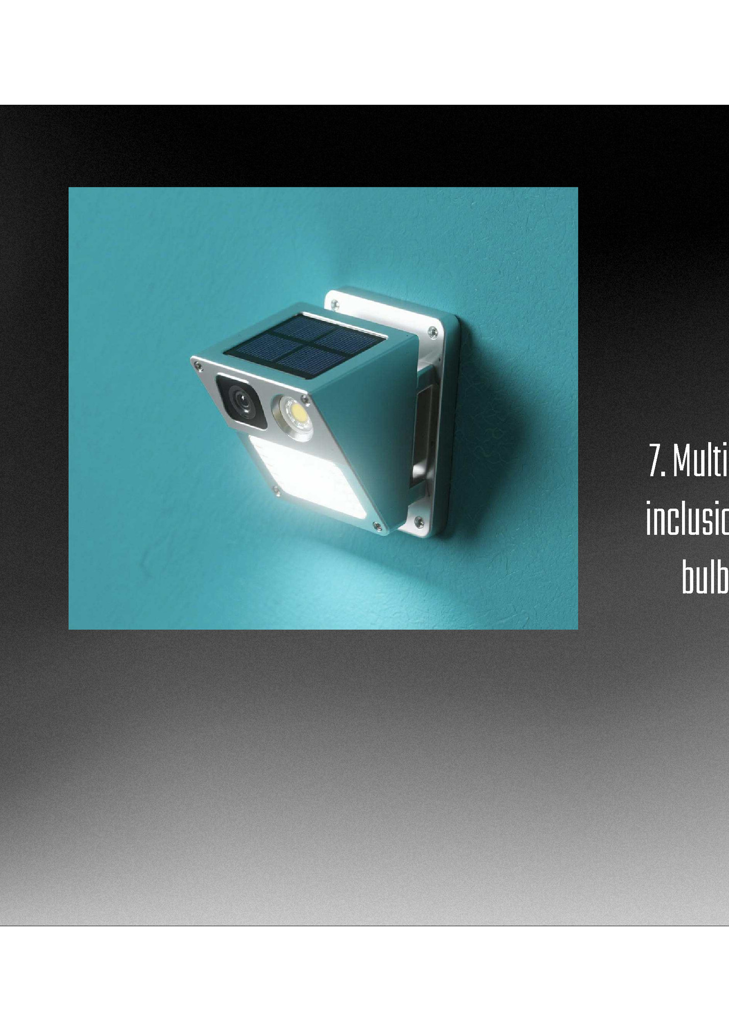 7. Multi purpose solar square bulb with cctv