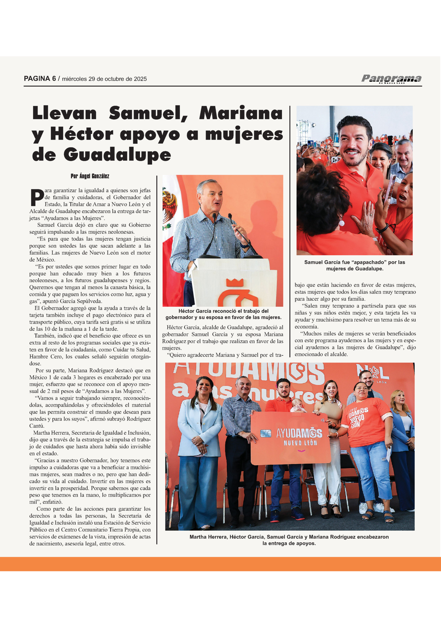 PAGINA 6 / miércoles 29 de octubre de 2025 PAGINA 6 / miércoles 29 de octubre de 2025