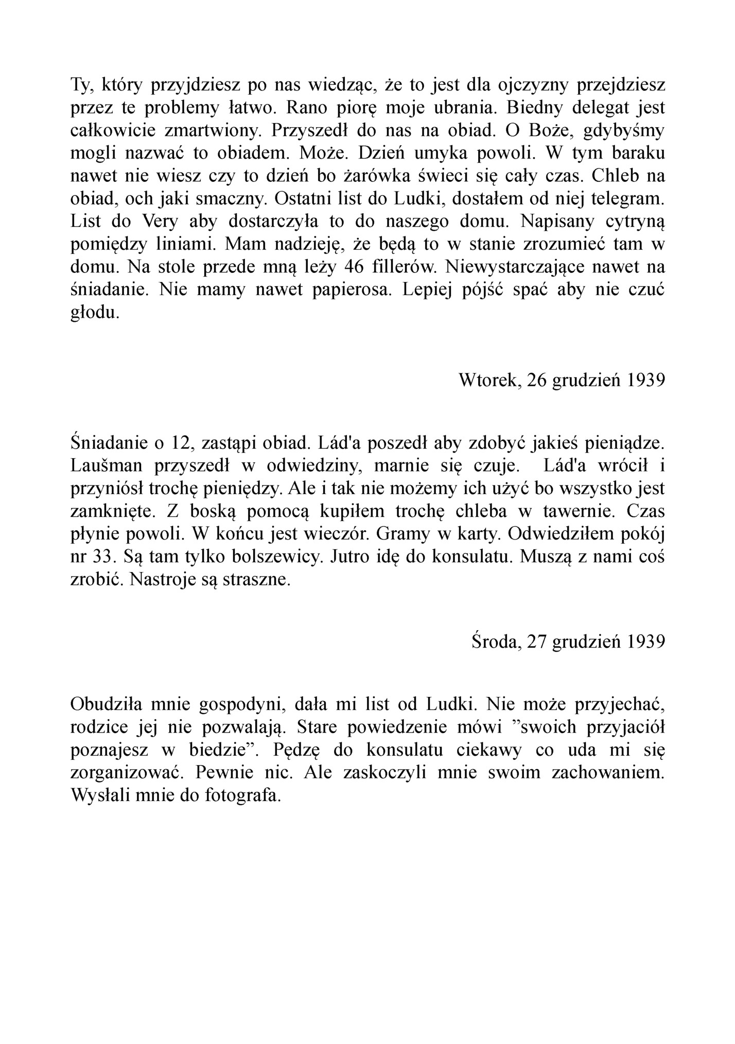 Ty, który przyjdziesz po nas wiedząc, że to jest dla ojczyzny przejdziesz