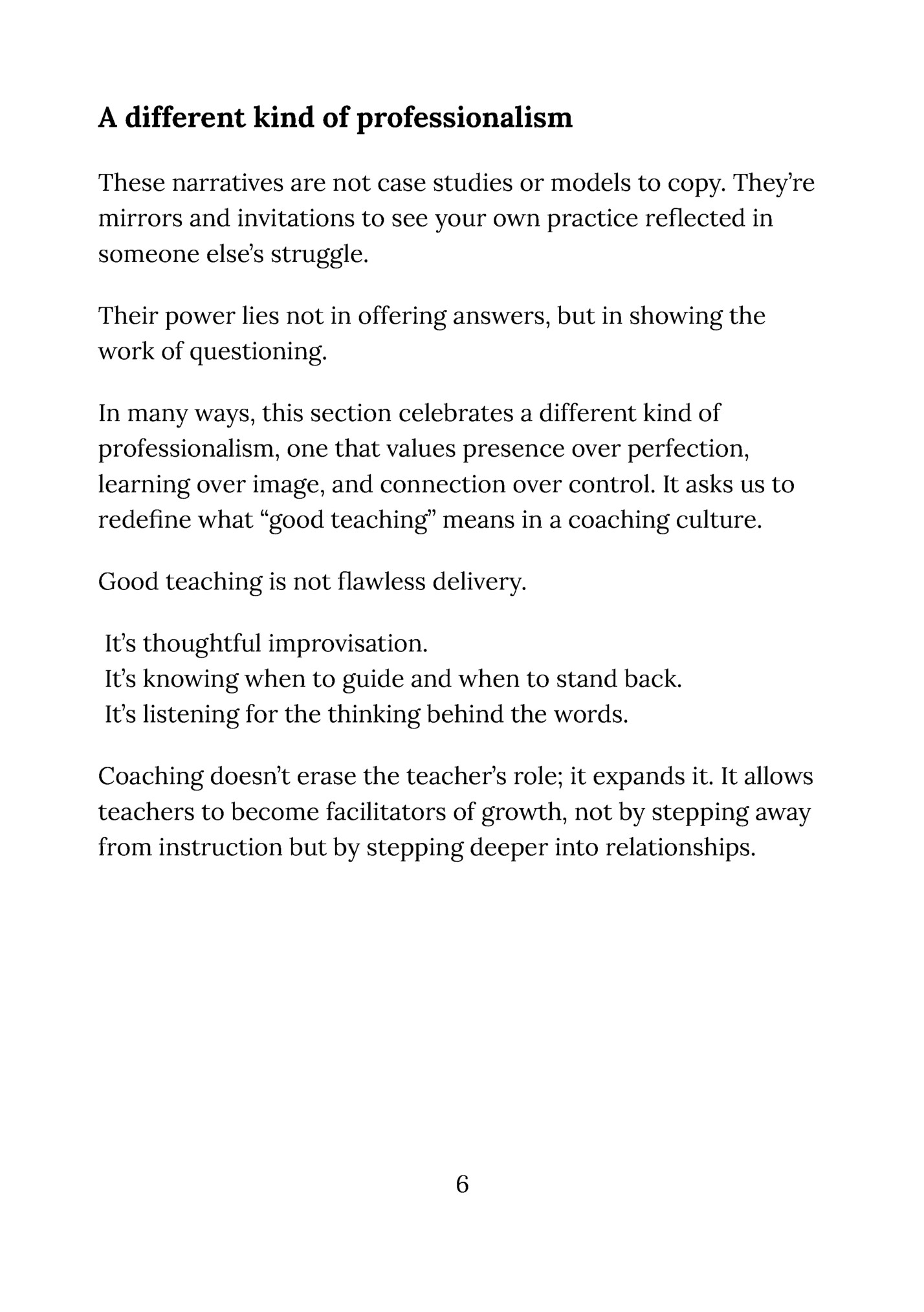 A different kind of professionalism A different kind of professionalism