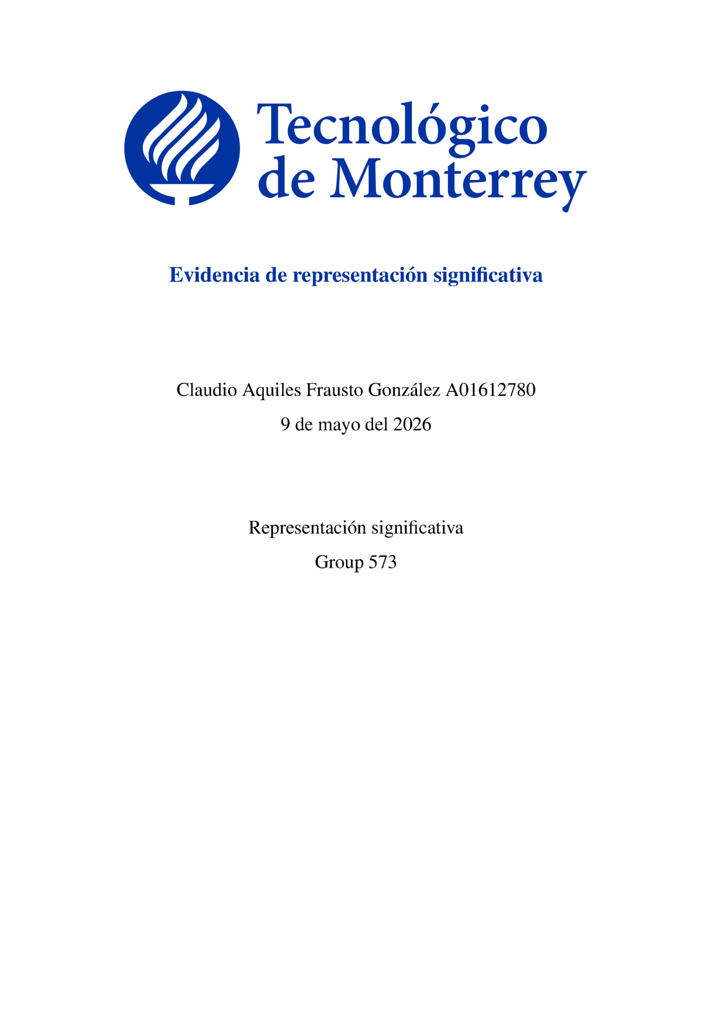 Evidencia de representación significativa