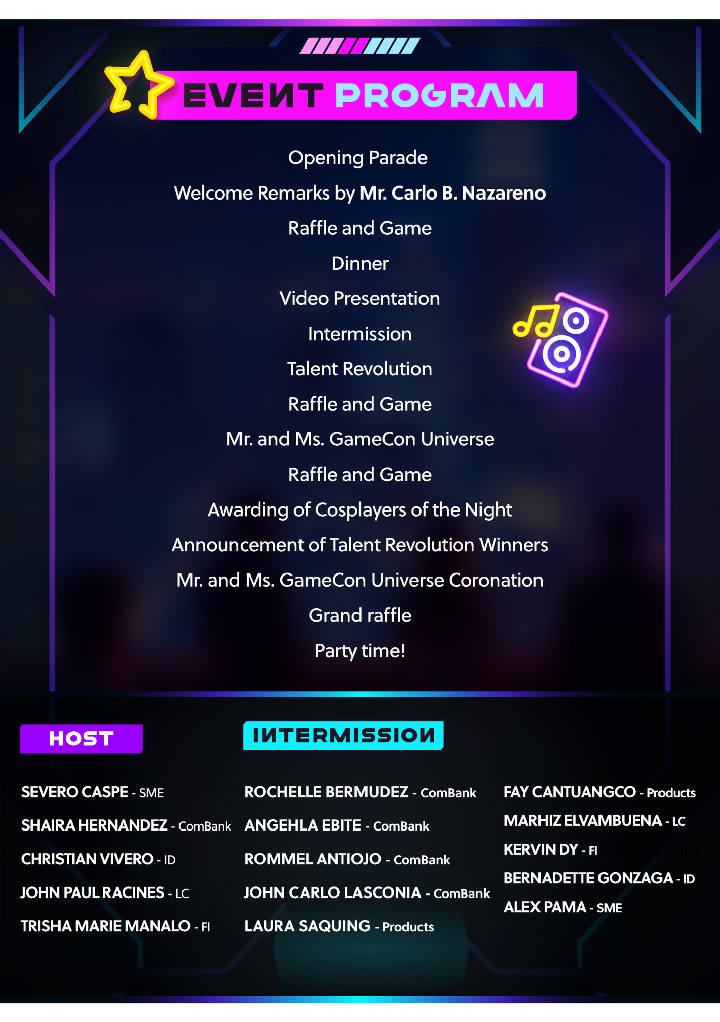 Event Program Event Program