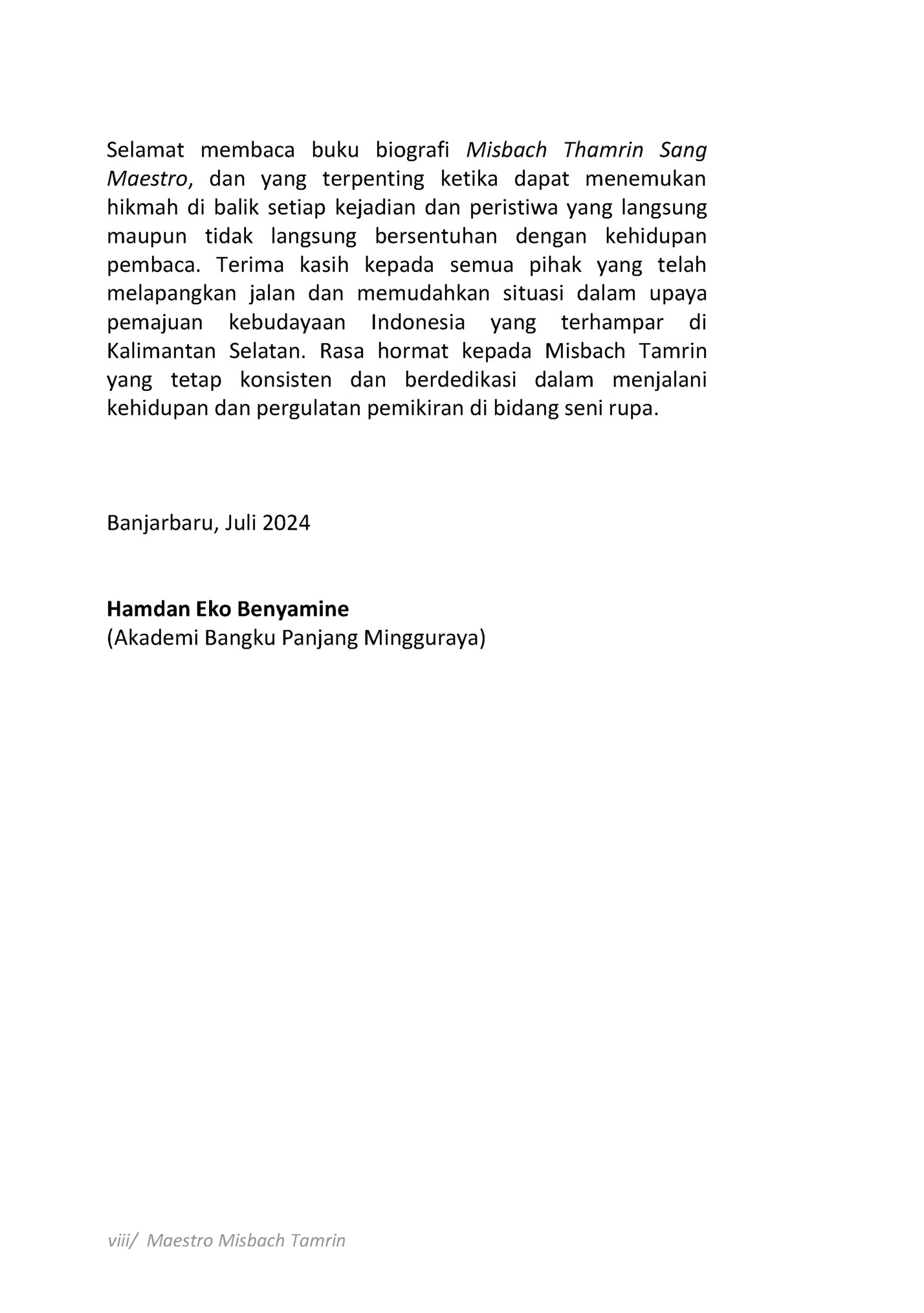 Selamat membaca buku biografi Misbach Thamrin Sang