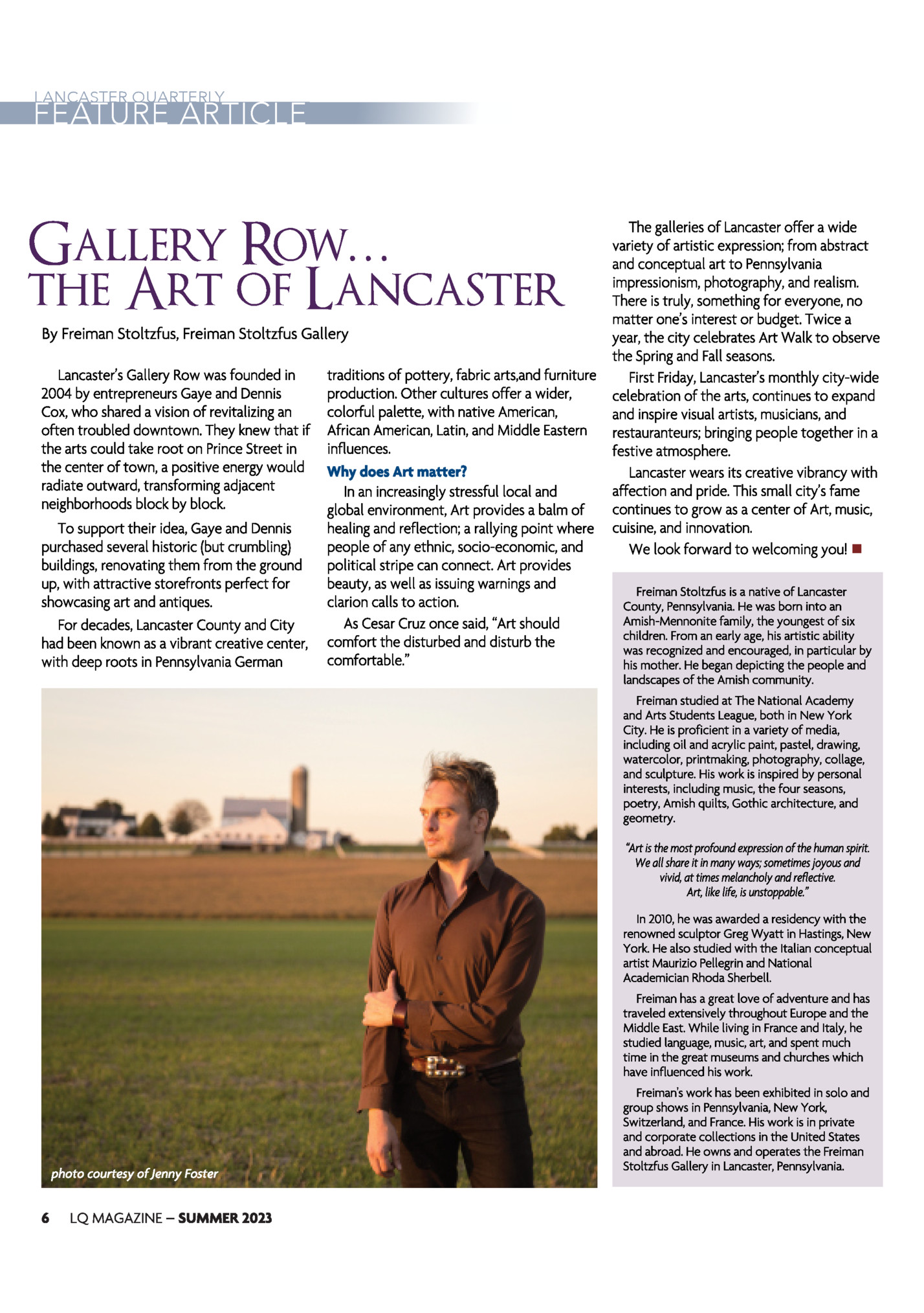 LANCASTER QUARTERLY