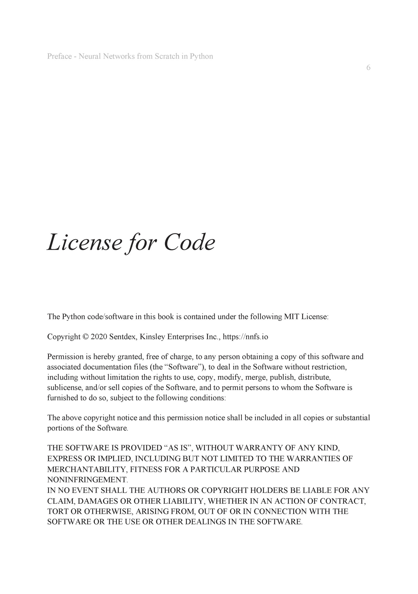 Preface - Neural Networks from Scratch in Python Preface - Neural Networks from Scratch in Python