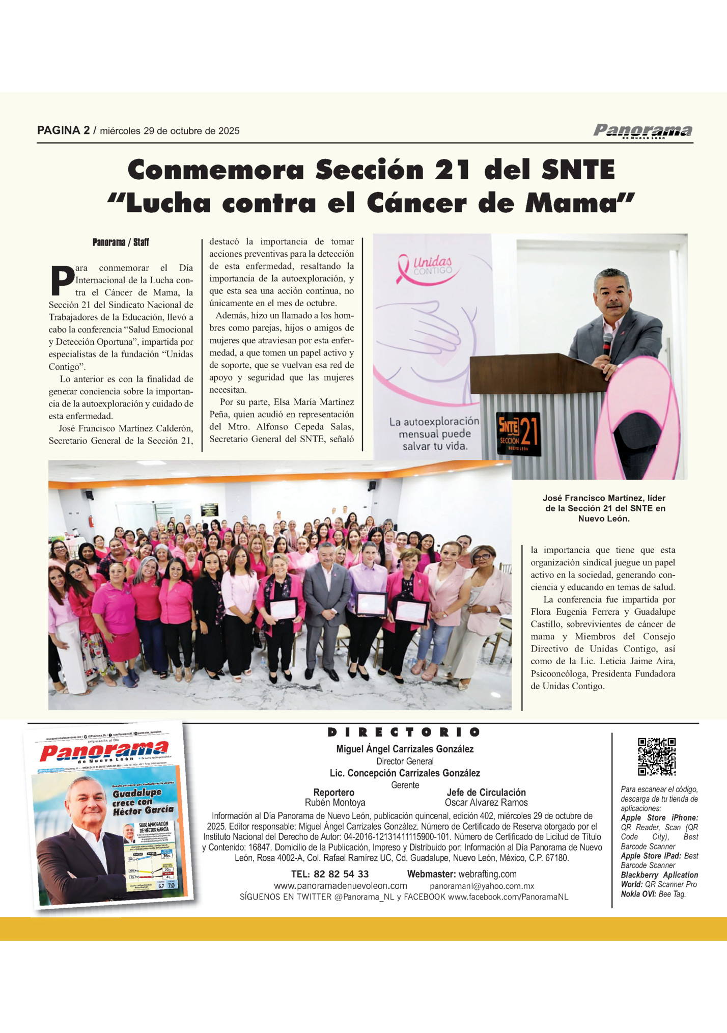 PAGINA 2 / miércoles 29 de octubre de 2025 PAGINA 2 / miércoles 29 de octubre de 2025