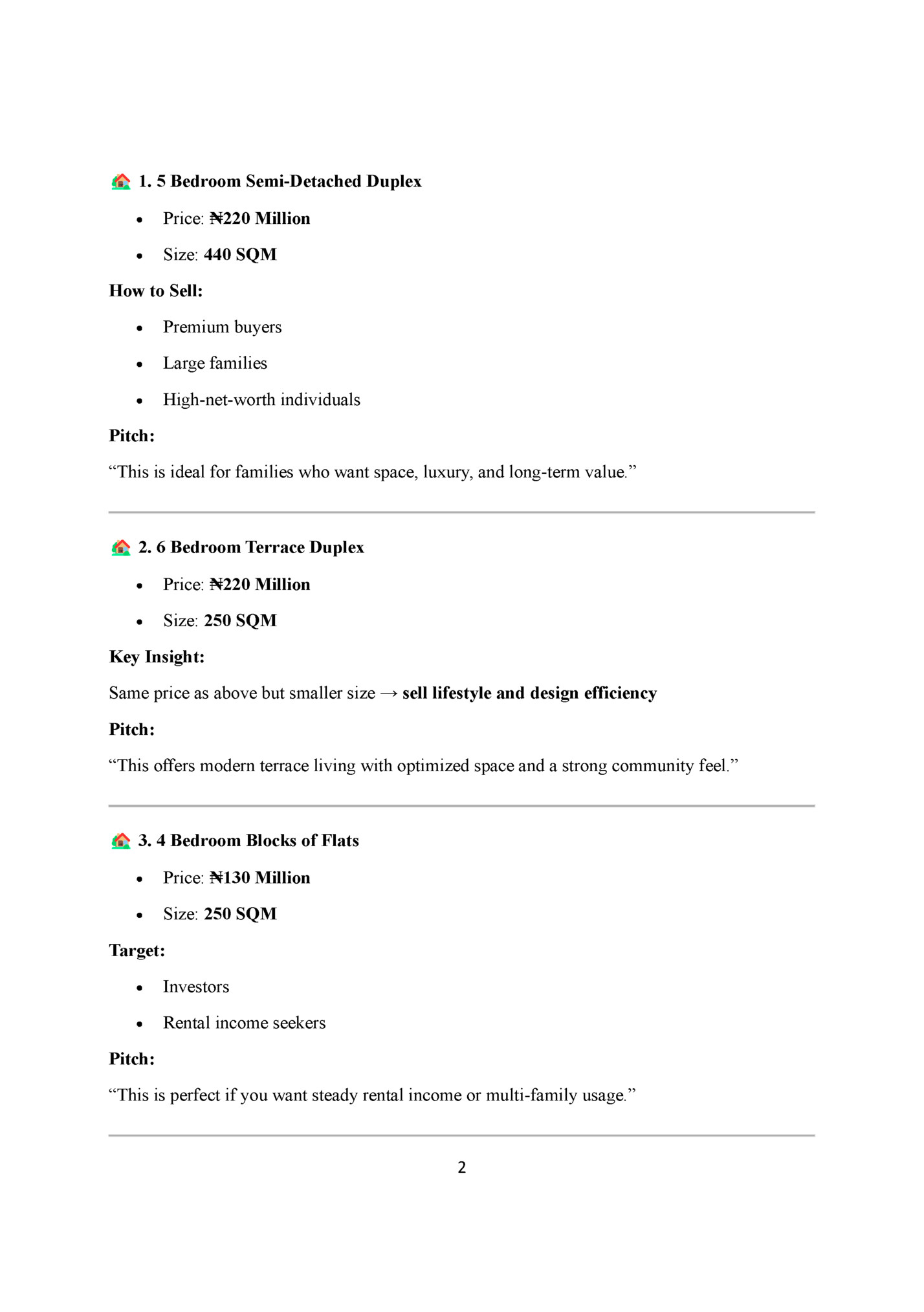 1. 5 Bedroom Semi-Detached Duplex