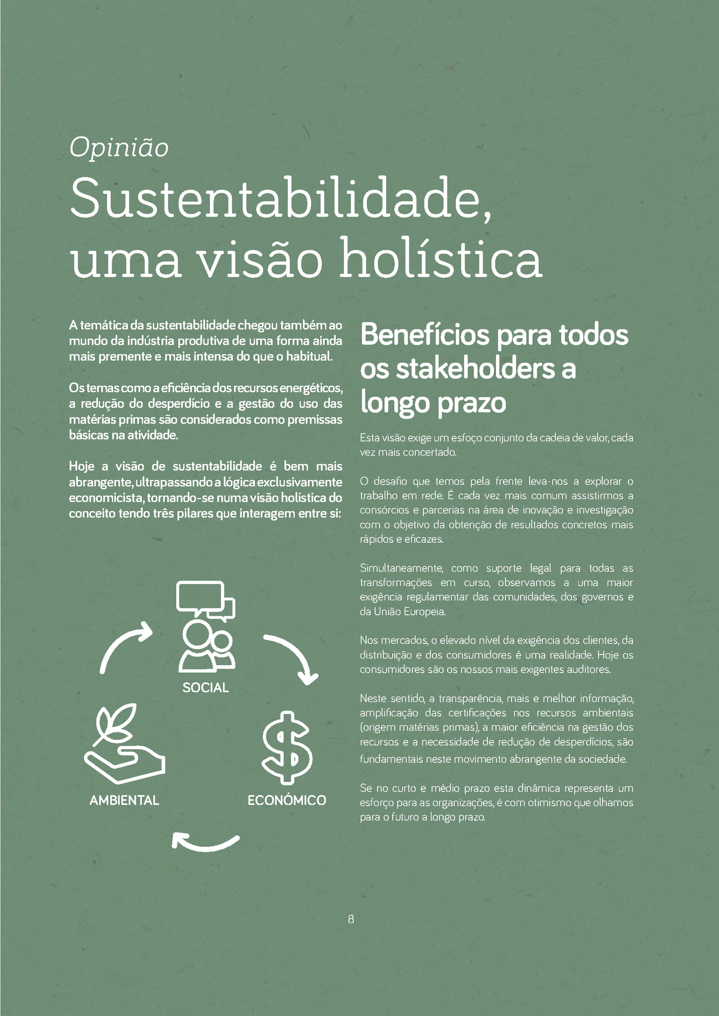 I. Sustentabilidade, uma visão holística