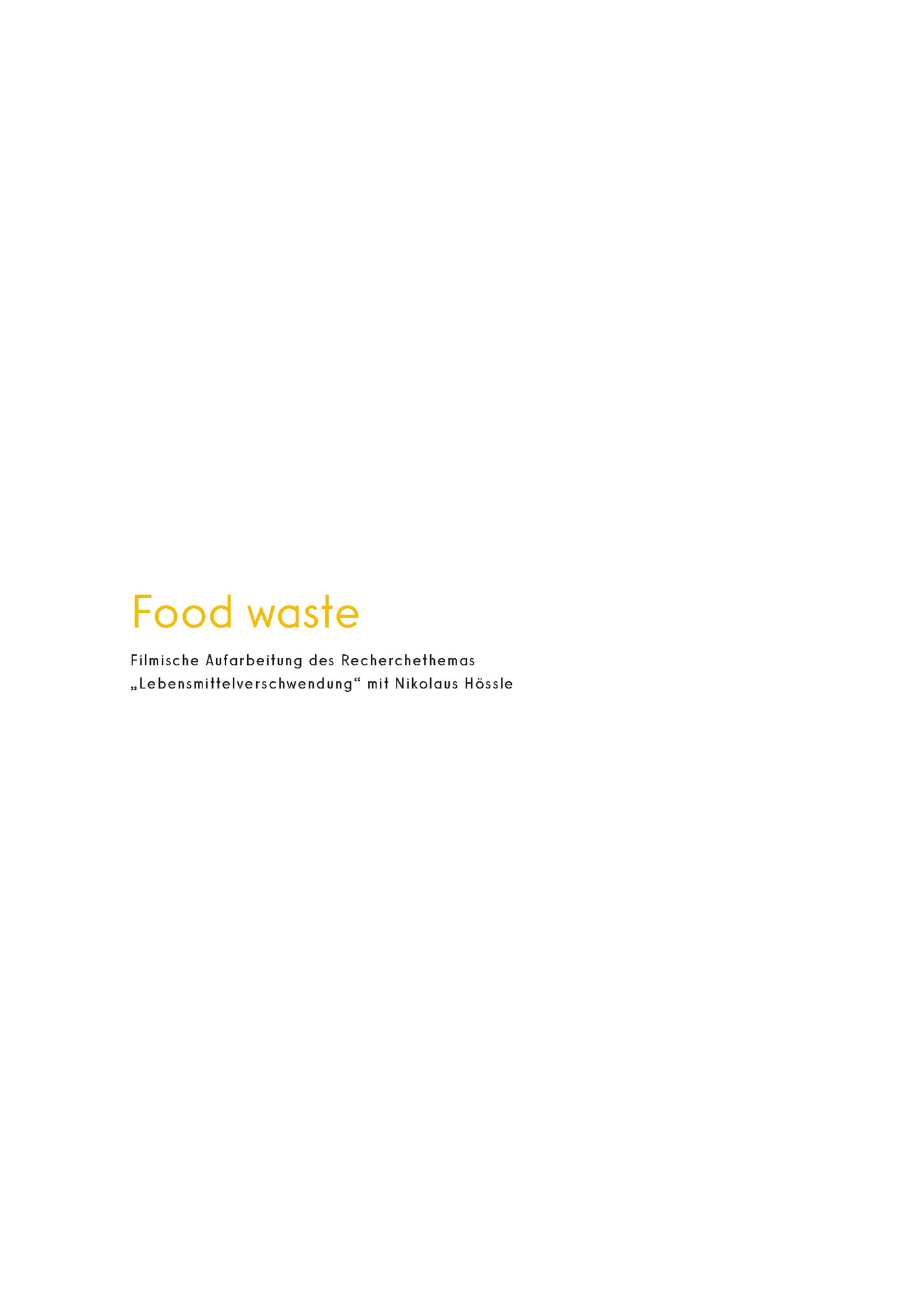 Food waste