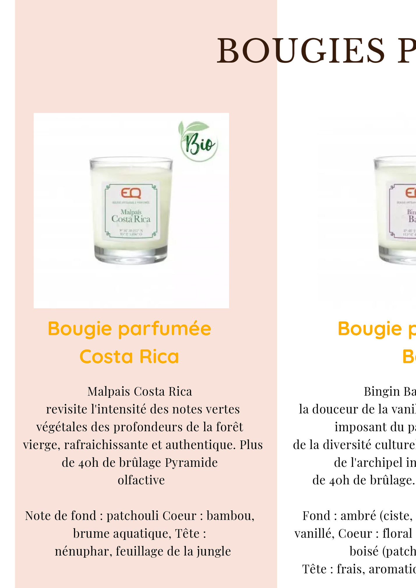 BOUGIES PARFUMEES