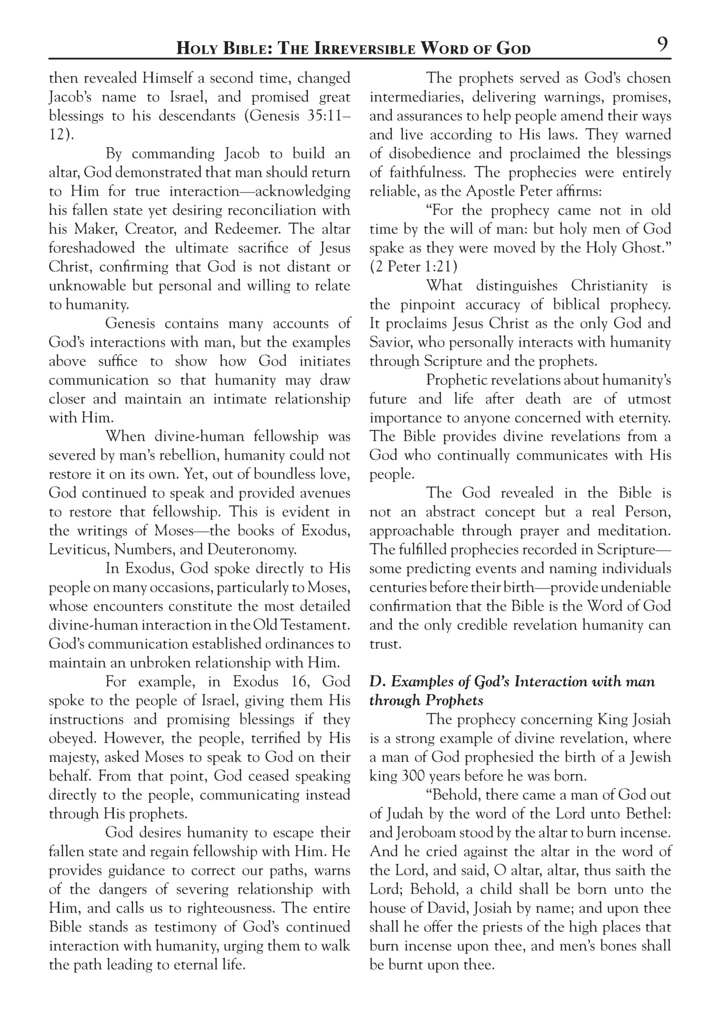 Holy Bible: The Irreversible Word of God Holy Bible: The Irreversible Word of God