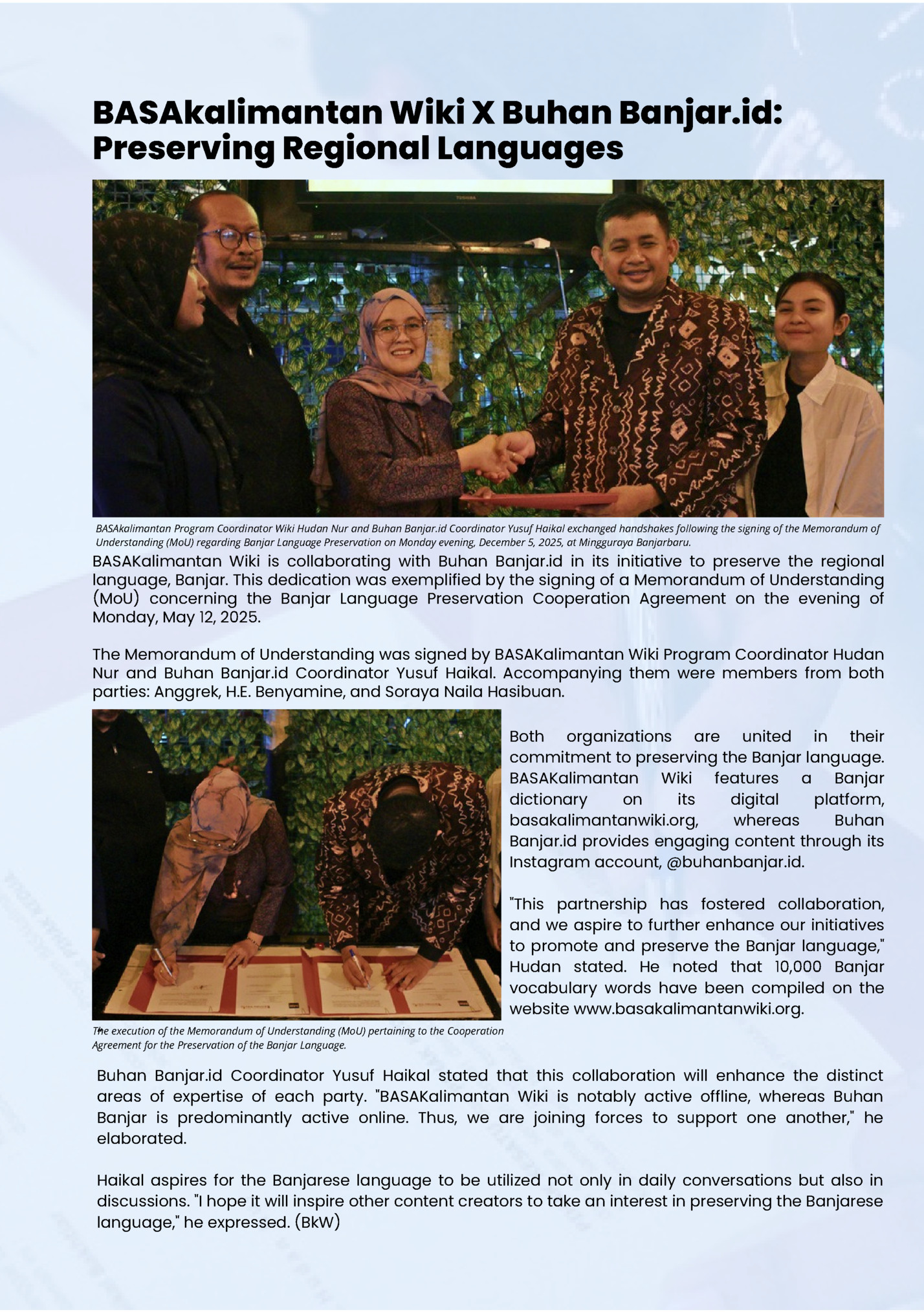 BASAkalimantan Wiki X Buhan Banjar.id: